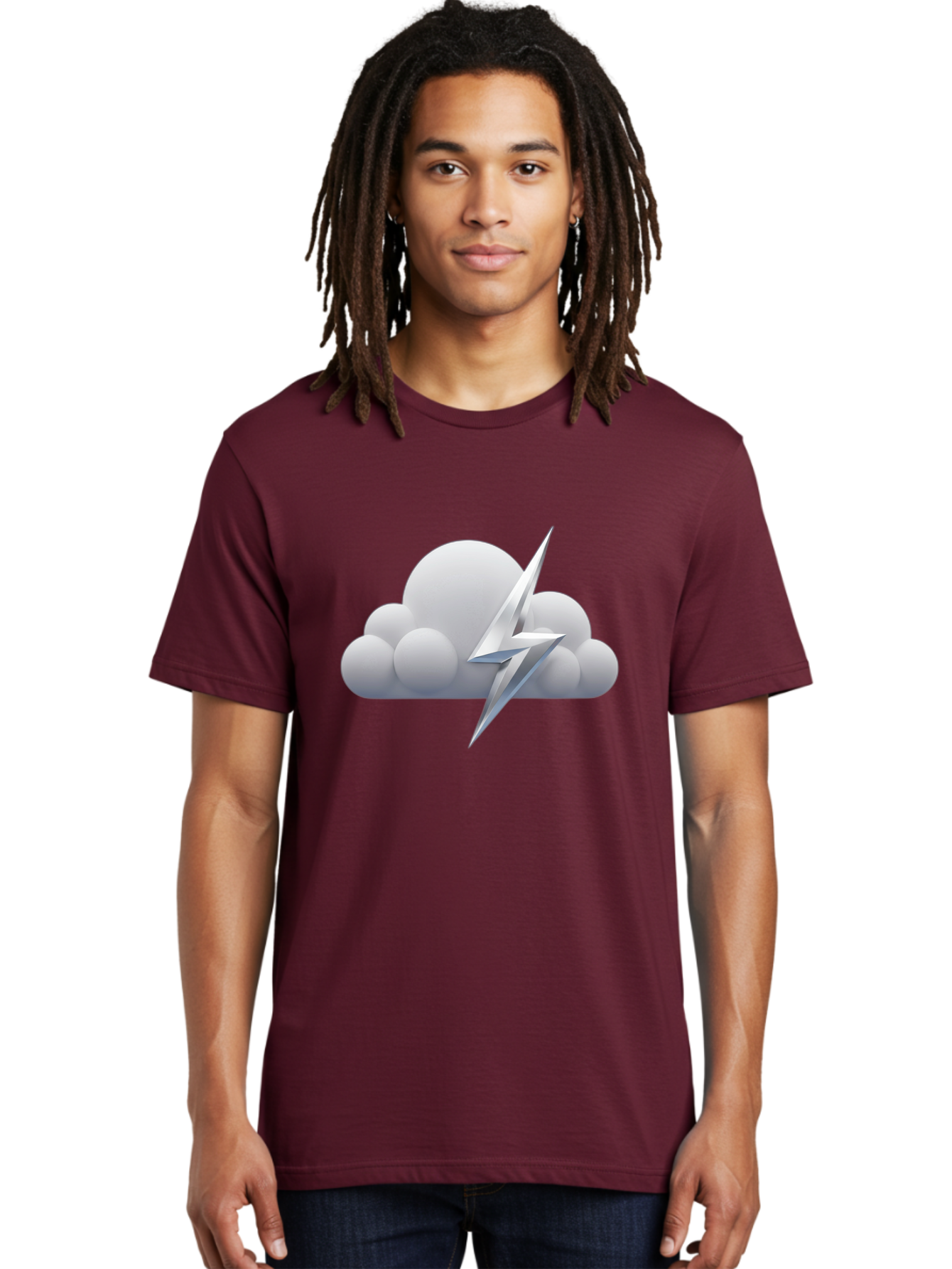 Lightning-Bolt-Cloud Men'S Graphic Tee, 100% Cotton, Comfortable Casual Summer Wear, Machine Washable, Vintage Camera, Old Camera, Antique Camera, Black Camera, Classic Photography, Photography Equipment, Nostalgic Device, Film Camera, Bam771