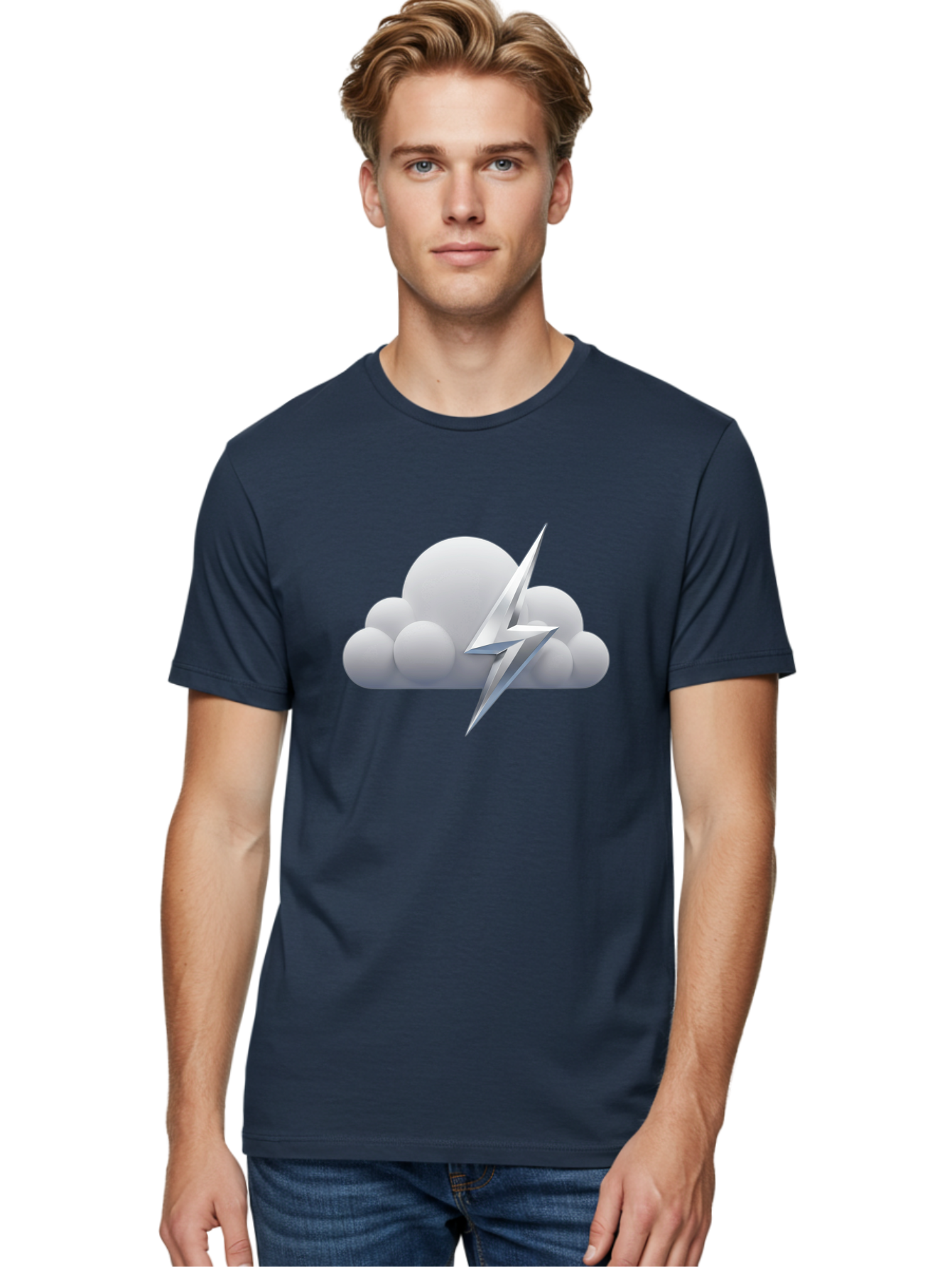 Lightning-Bolt-Cloud Men'S Graphic Tee, 100% Cotton, Comfortable Casual Summer Wear, Machine Washable, Vintage Camera, Old Camera, Antique Camera, Black Camera, Classic Photography, Photography Equipment, Nostalgic Device, Film Camera, Bam771