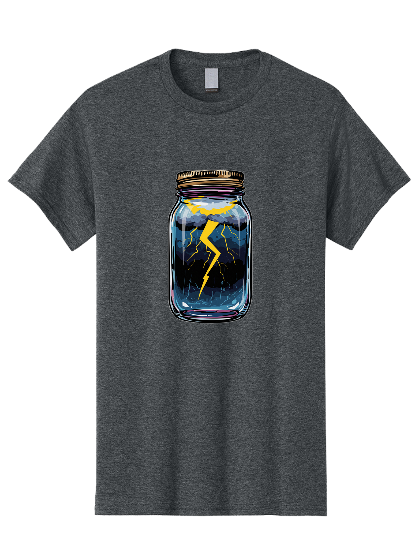 Lightning-In-A-Jar-1 Men'S Graphic Tee, 100% Cotton, Comfortable Casual Summer Wear, Machine Washable, Vintage Camera, Old Camera, Antique Camera, Black Camera, Classic Photography, Photography Equipment, Nostalgic Device, Film Camera, Bam773