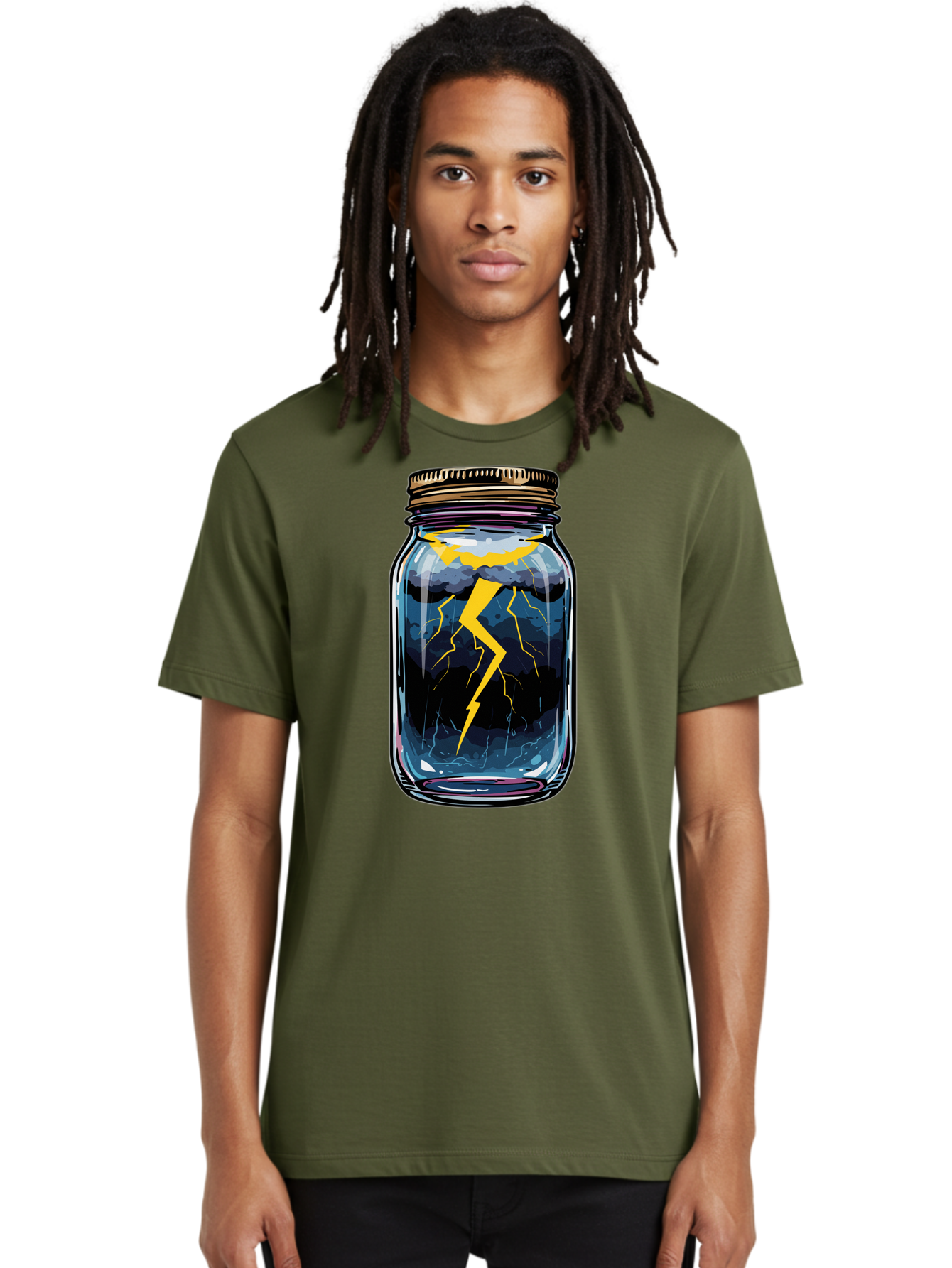 Lightning-In-A-Jar-1 Men'S Graphic Tee, 100% Cotton, Comfortable Casual Summer Wear, Machine Washable, Vintage Camera, Old Camera, Antique Camera, Black Camera, Classic Photography, Photography Equipment, Nostalgic Device, Film Camera, Bam773
