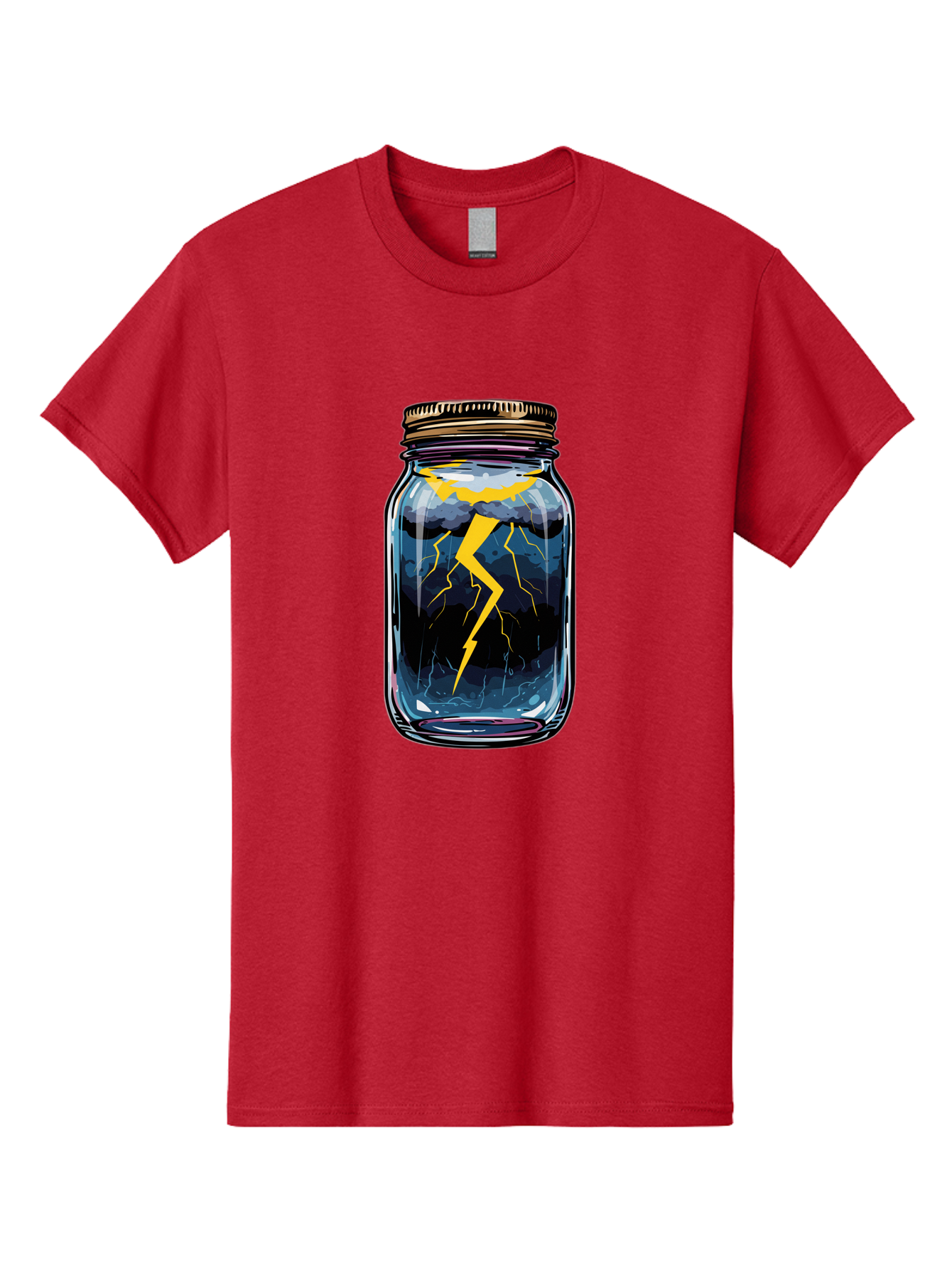 Lightning-In-A-Jar-1 Men'S Graphic Tee, 100% Cotton, Comfortable Casual Summer Wear, Machine Washable, Vintage Camera, Old Camera, Antique Camera, Black Camera, Classic Photography, Photography Equipment, Nostalgic Device, Film Camera, Bam773