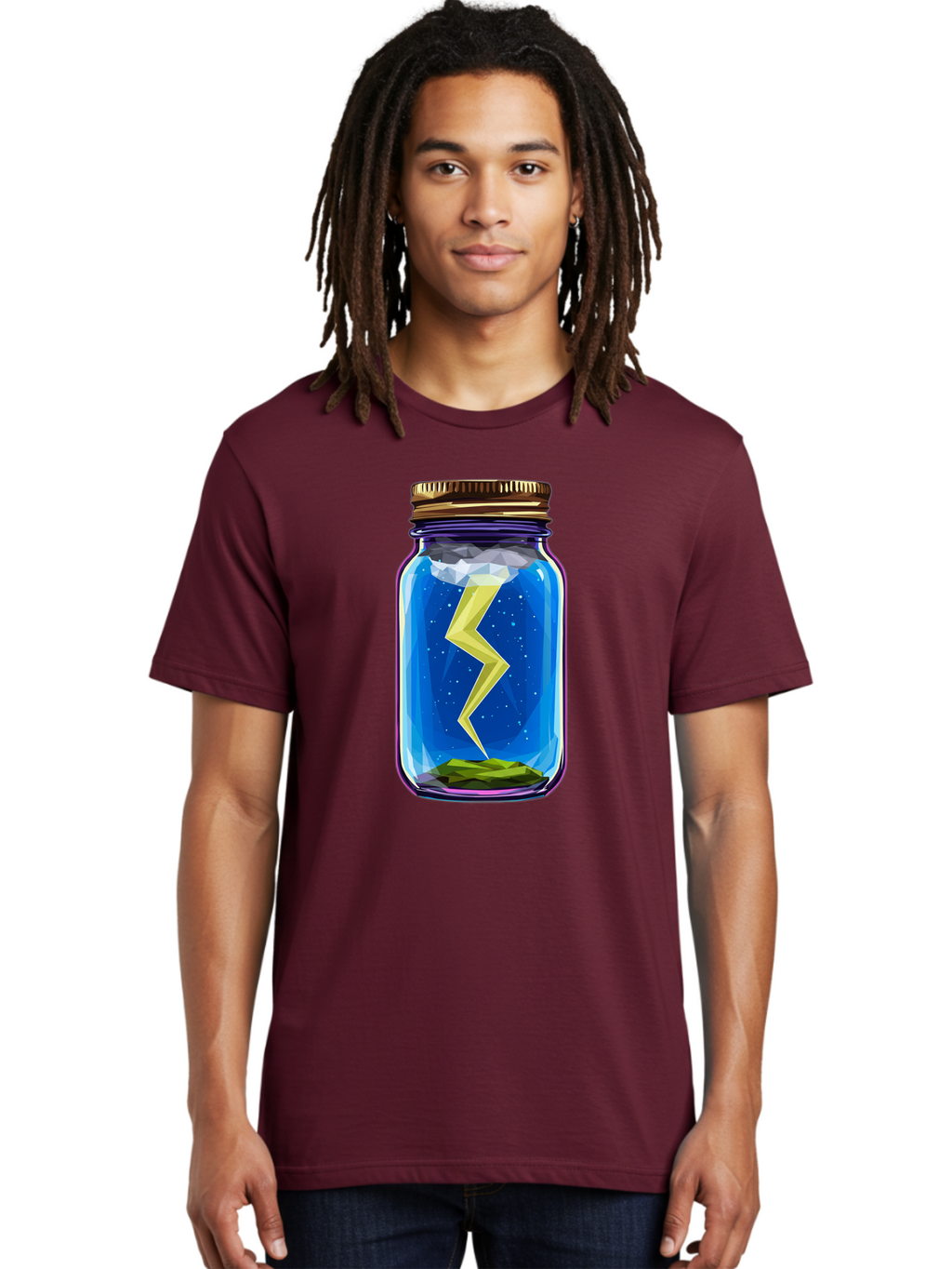Lightning-In-A-Jar-2 Men'S Graphic Tee, 100% Cotton, Comfortable Casual Summer Wear, Machine Washable, Vintage Camera, Old Camera, Antique Camera, Black Camera, Classic Photography, Photography Equipment, Nostalgic Device, Film Camera, Bam774
