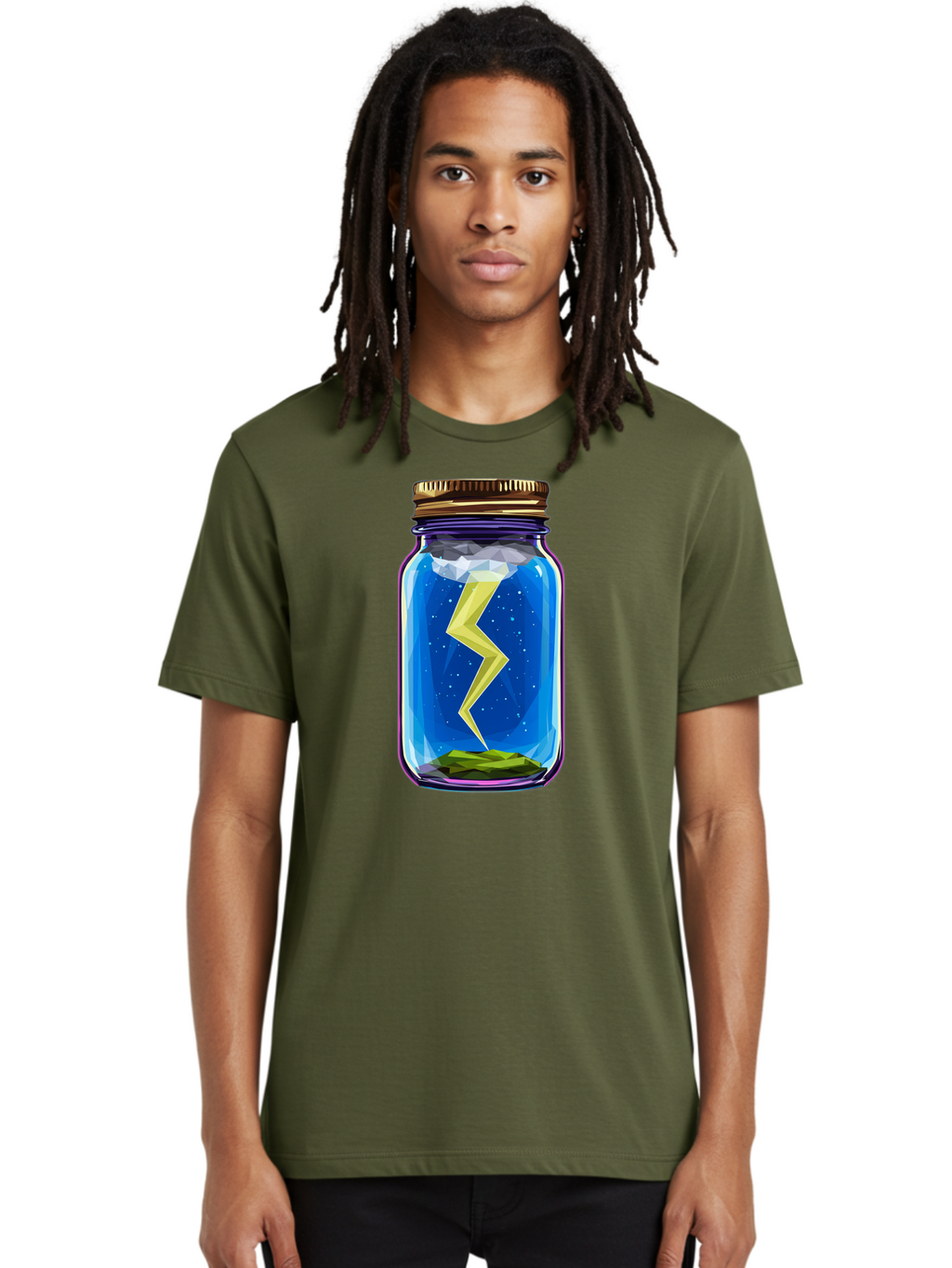 Lightning-In-A-Jar-2 Men'S Graphic Tee, 100% Cotton, Comfortable Casual Summer Wear, Machine Washable, Vintage Camera, Old Camera, Antique Camera, Black Camera, Classic Photography, Photography Equipment, Nostalgic Device, Film Camera, Bam774