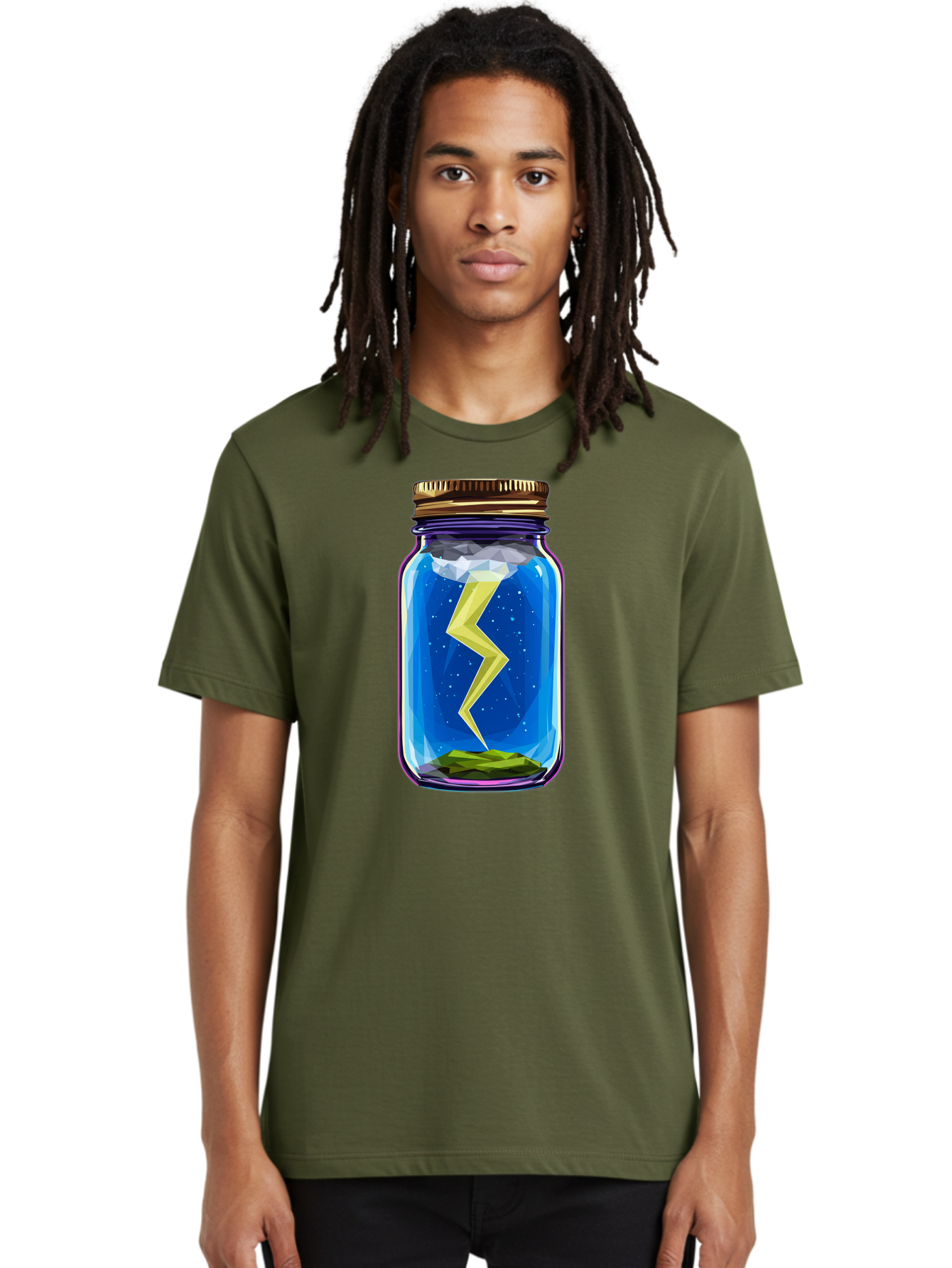 Lightning-In-A-Jar-2 Men'S Graphic Tee, 100% Cotton, Comfortable Casual Summer Wear, Machine Washable, Vintage Camera, Old Camera, Antique Camera, Black Camera, Classic Photography, Photography Equipment, Nostalgic Device, Film Camera, Bam774