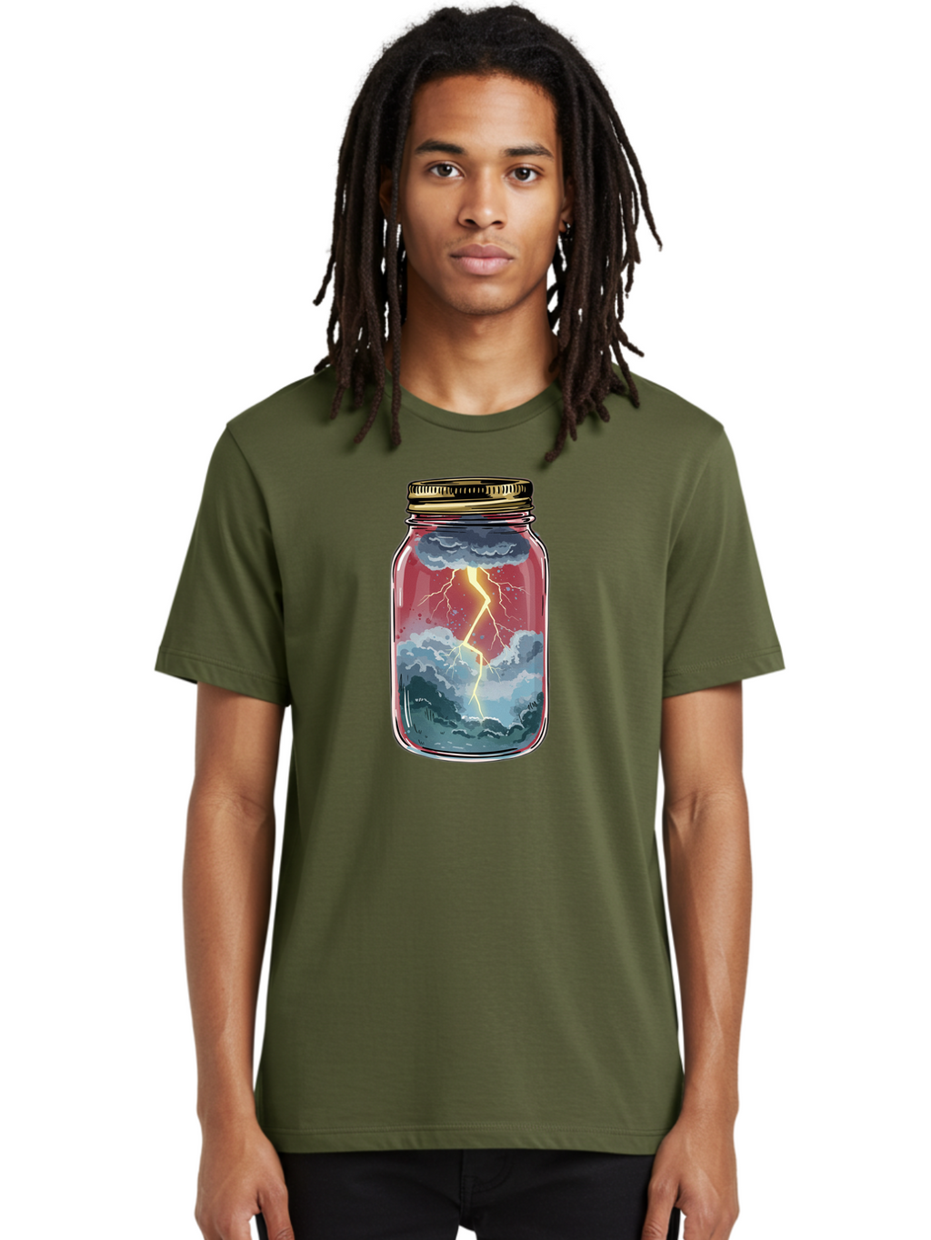 Lightning-In-A-Jar-3 Men'S Graphic Tee, 100% Cotton, Comfortable Casual Summer Wear, Machine Washable, Vintage Camera, Old Camera, Antique Camera, Black Camera, Classic Photography, Photography Equipment, Nostalgic Device, Film Camera, Bam775