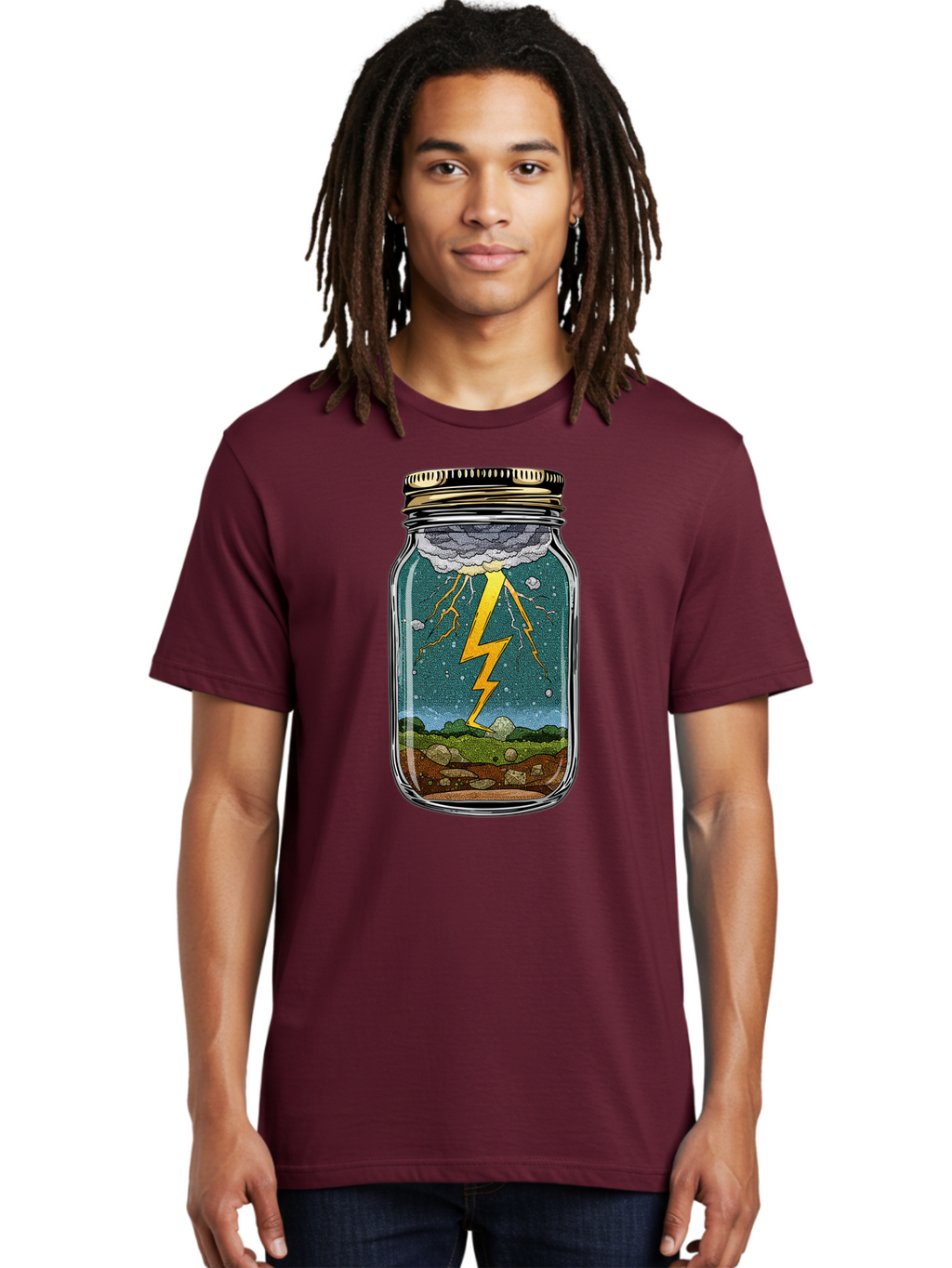 Lightning-In-A-Jar-4 Men'S Graphic Tee, 100% Cotton, Comfortable Casual Summer Wear, Machine Washable, Vintage Camera, Old Camera, Antique Camera, Black Camera, Classic Photography, Photography Equipment, Nostalgic Device, Film Camera, Bam776