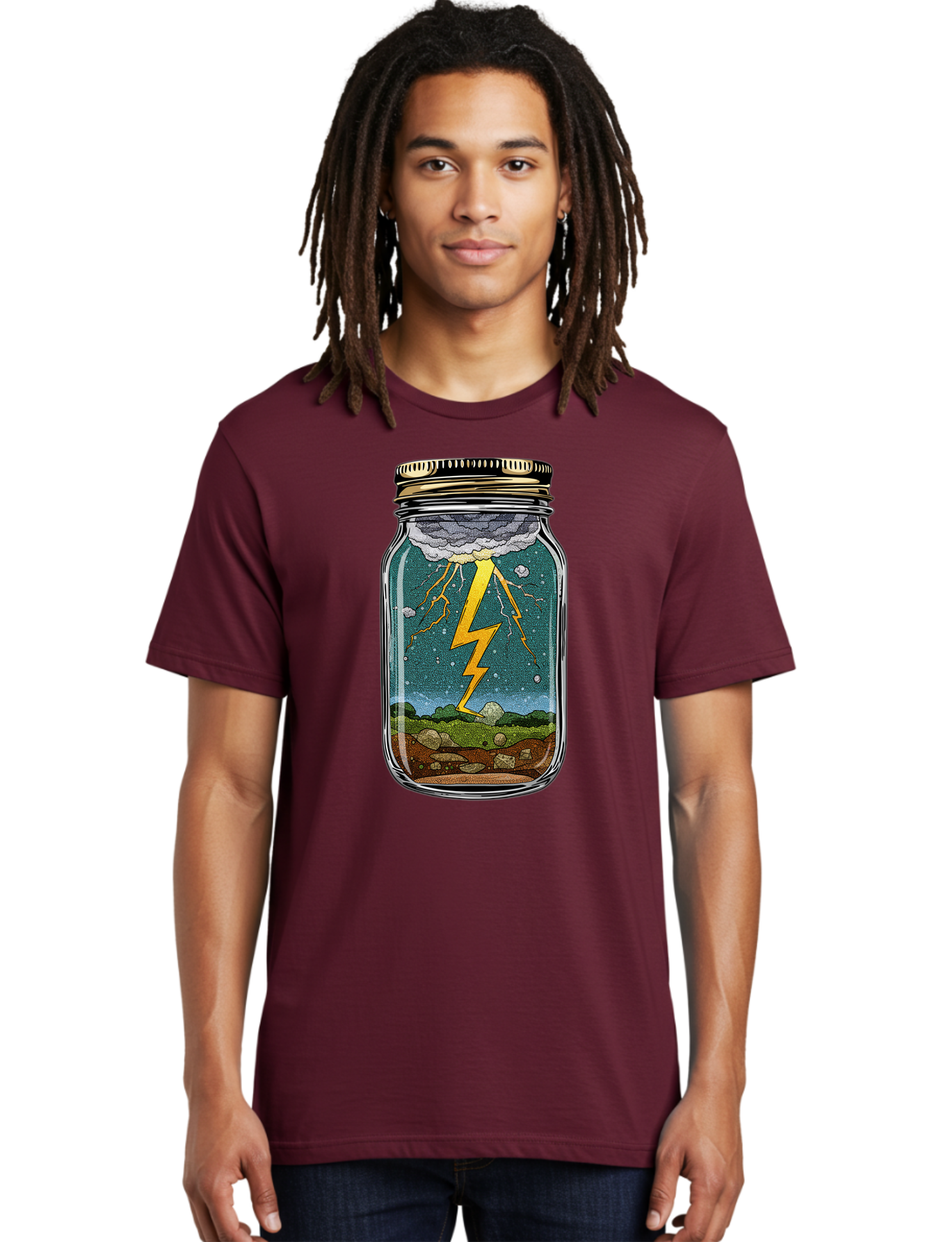 Lightning-In-A-Jar-4 Men'S Graphic Tee, 100% Cotton, Comfortable Casual Summer Wear, Machine Washable, Vintage Camera, Old Camera, Antique Camera, Black Camera, Classic Photography, Photography Equipment, Nostalgic Device, Film Camera, Bam776