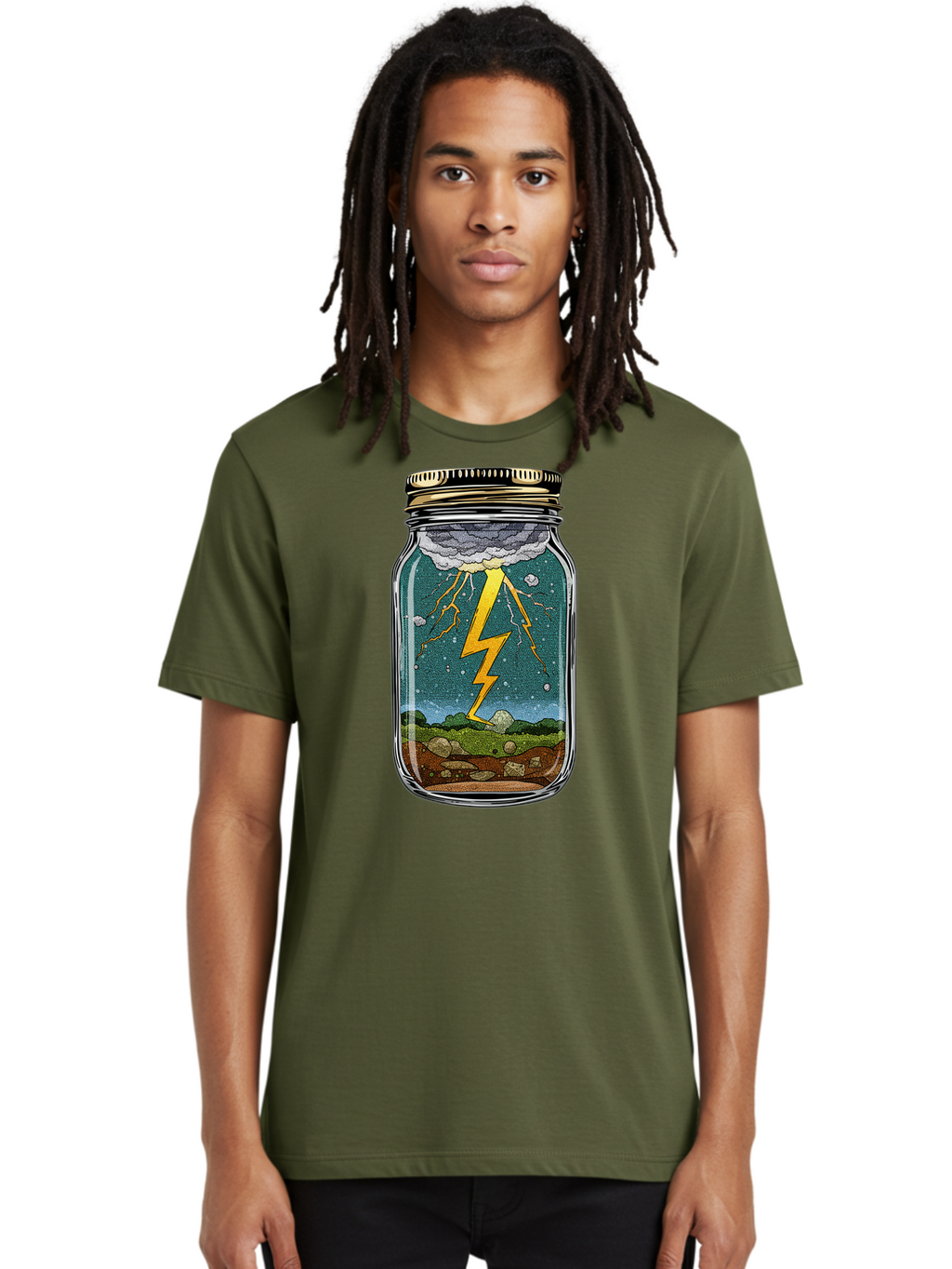 Lightning-In-A-Jar-4 Men'S Graphic Tee, 100% Cotton, Comfortable Casual Summer Wear, Machine Washable, Vintage Camera, Old Camera, Antique Camera, Black Camera, Classic Photography, Photography Equipment, Nostalgic Device, Film Camera, Bam776