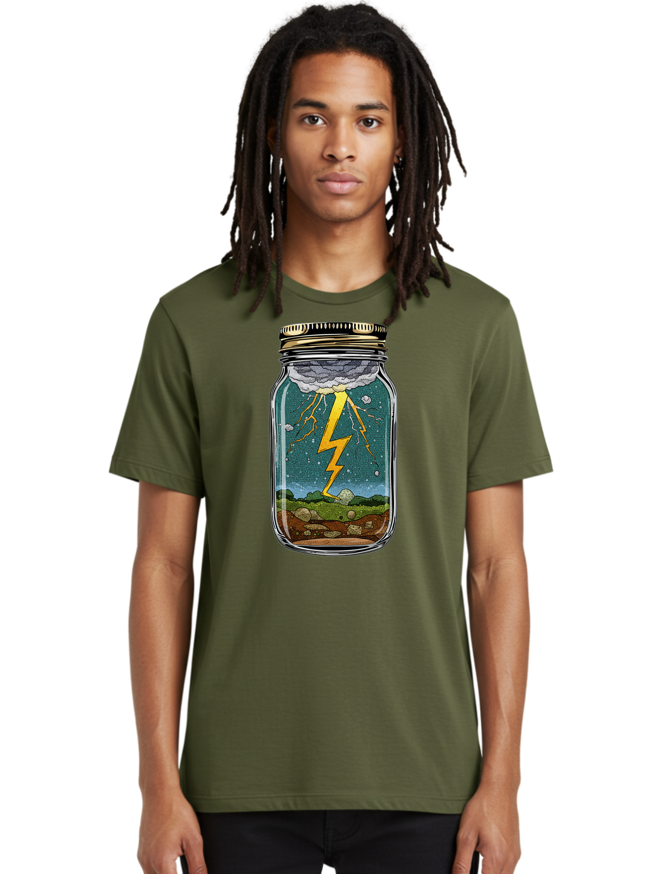 Lightning-In-A-Jar-4 Men'S Graphic Tee, 100% Cotton, Comfortable Casual Summer Wear, Machine Washable, Vintage Camera, Old Camera, Antique Camera, Black Camera, Classic Photography, Photography Equipment, Nostalgic Device, Film Camera, Bam776