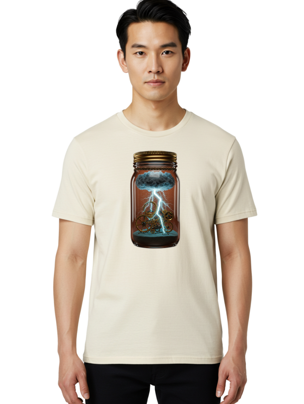 Lightning-In-A-Jar-5 Men'S Graphic Tee, 100% Cotton, Comfortable Casual Summer Wear, Machine Washable, Vintage Camera, Old Camera, Antique Camera, Black Camera, Classic Photography, Photography Equipment, Nostalgic Device, Film Camera, Bam777