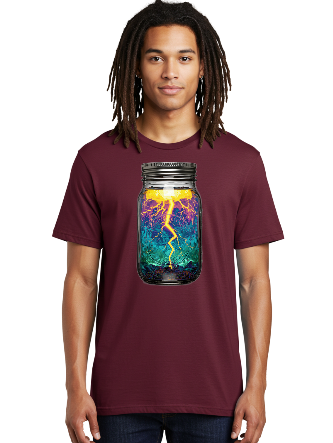 Lightning-In-A-Jar-6 Men'S Graphic Tee, 100% Cotton, Comfortable Casual Summer Wear, Machine Washable, Vintage Camera, Old Camera, Antique Camera, Black Camera, Classic Photography, Photography Equipment, Nostalgic Device, Film Camera, Bam778