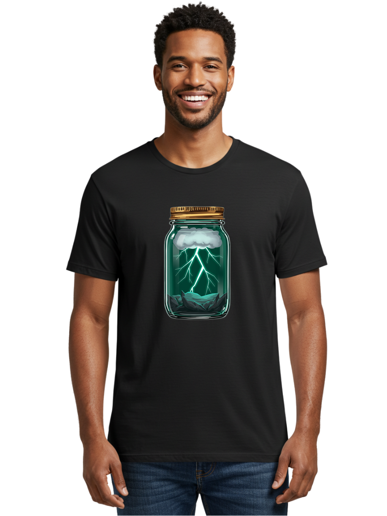 Lightning-In-A-Jar-7 Men'S Graphic Tee, 100% Cotton, Comfortable Casual Summer Wear, Machine Washable, Vintage Camera, Old Camera, Antique Camera, Black Camera, Classic Photography, Photography Equipment, Nostalgic Device, Film Camera, Bam779