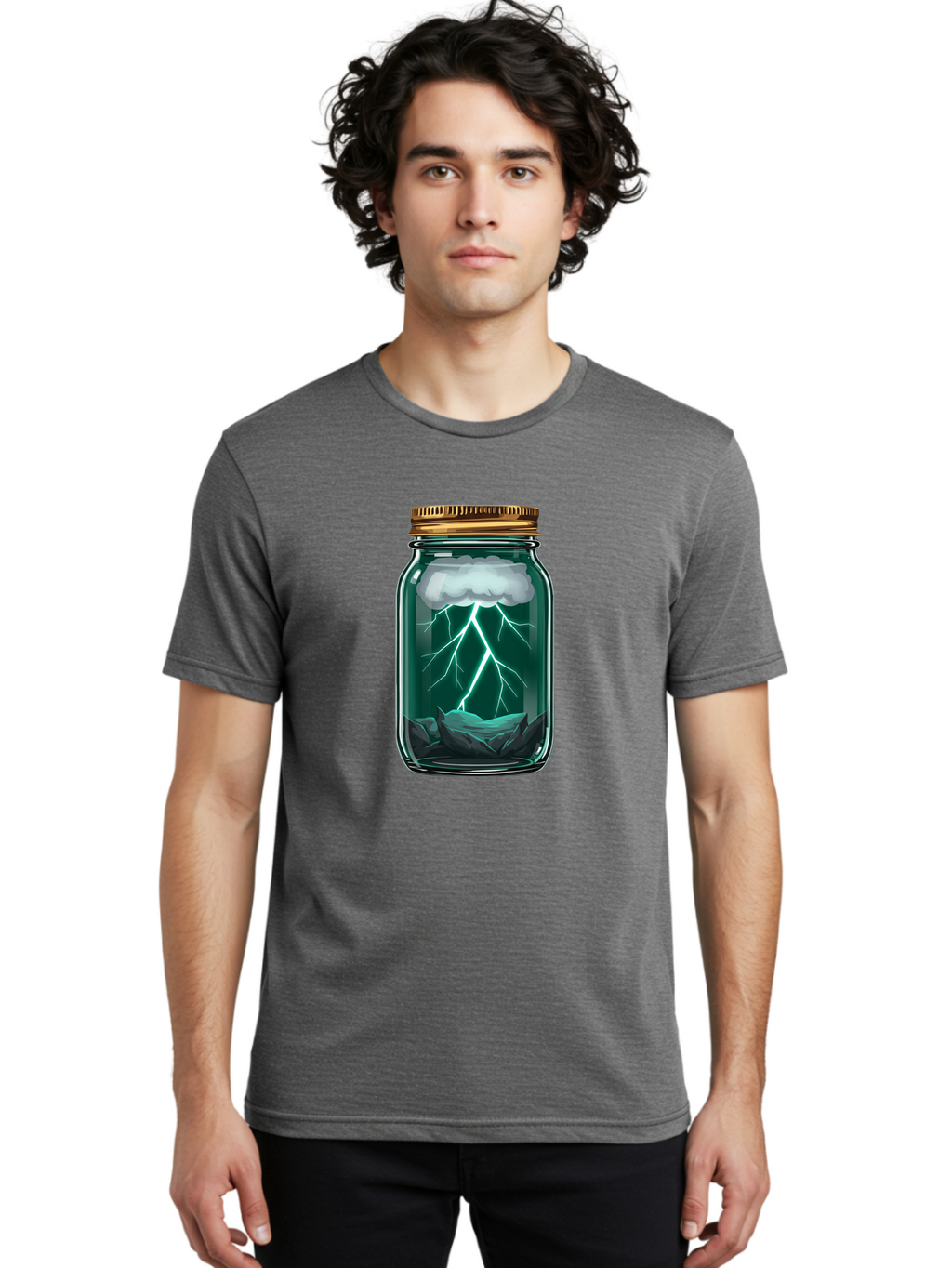 Lightning-In-A-Jar-7 Men'S Graphic Tee, 100% Cotton, Comfortable Casual Summer Wear, Machine Washable, Vintage Camera, Old Camera, Antique Camera, Black Camera, Classic Photography, Photography Equipment, Nostalgic Device, Film Camera, Bam779