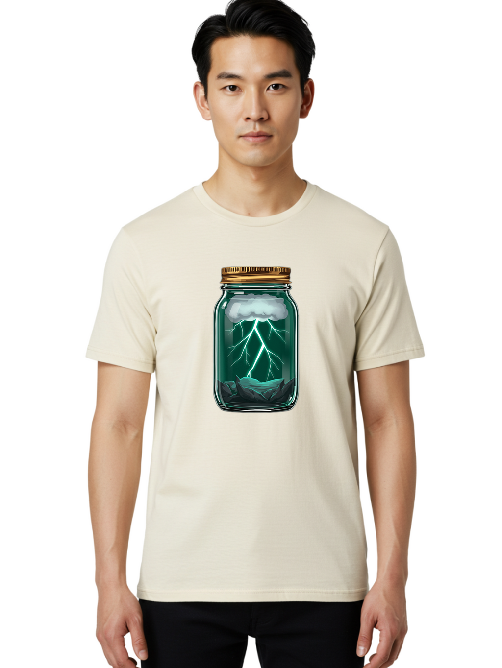 Lightning-In-A-Jar-7 Men'S Graphic Tee, 100% Cotton, Comfortable Casual Summer Wear, Machine Washable, Vintage Camera, Old Camera, Antique Camera, Black Camera, Classic Photography, Photography Equipment, Nostalgic Device, Film Camera, Bam779