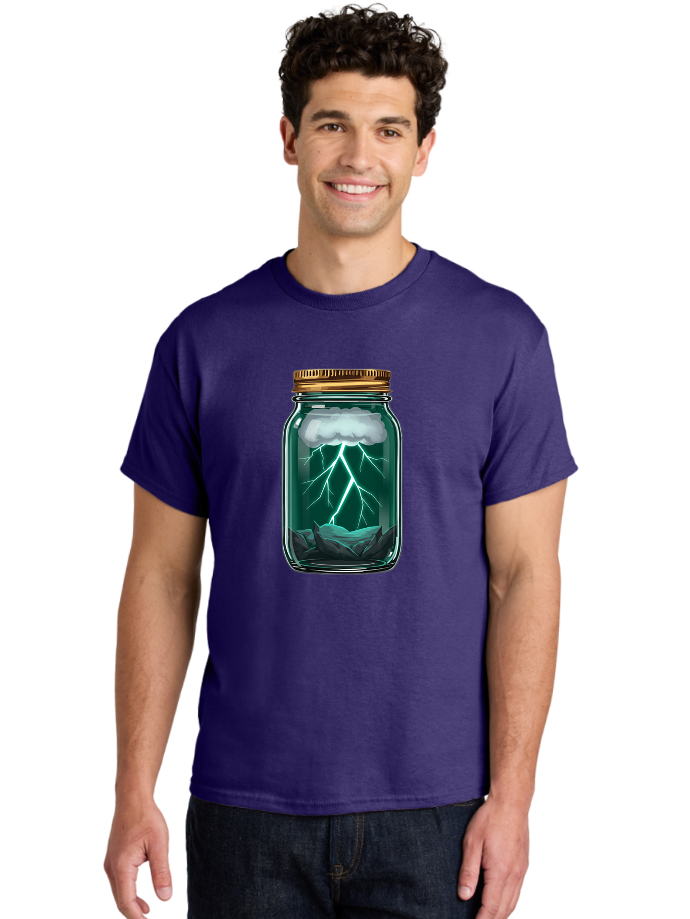Lightning-In-A-Jar-7 Men'S Graphic Tee, 100% Cotton, Comfortable Casual Summer Wear, Machine Washable, Vintage Camera, Old Camera, Antique Camera, Black Camera, Classic Photography, Photography Equipment, Nostalgic Device, Film Camera, Bam779