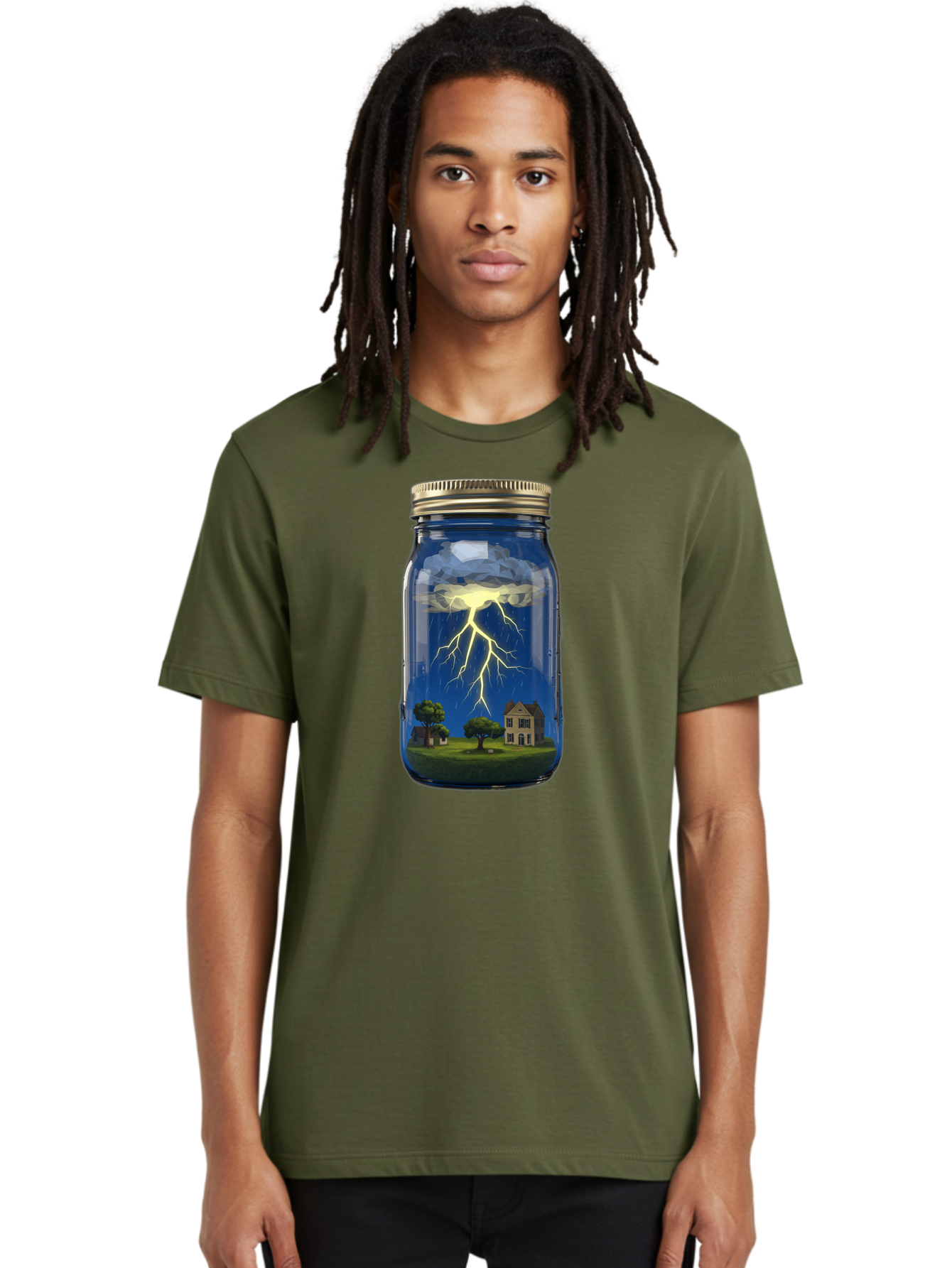 Lightning-In-A-Jar-8 Men'S Graphic Tee, 100% Cotton, Comfortable Casual Summer Wear, Machine Washable, Vintage Camera, Old Camera, Antique Camera, Black Camera, Classic Photography, Photography Equipment, Nostalgic Device, Film Camera, Bam780