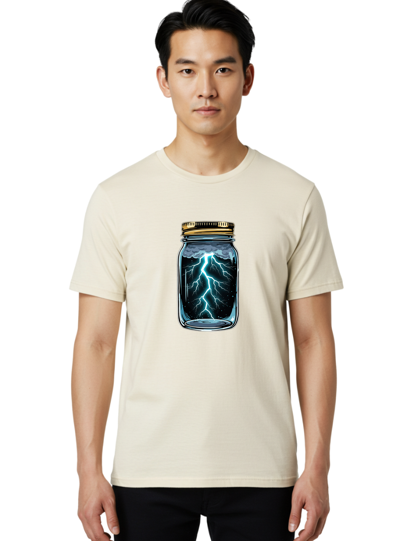 Lightning-In-A-Jar Men'S Graphic Tee, 100% Cotton, Comfortable Casual Summer Wear, Machine Washable, Vintage Camera, Old Camera, Antique Camera, Black Camera, Classic Photography, Photography Equipment, Nostalgic Device, Film Camera, Bam781