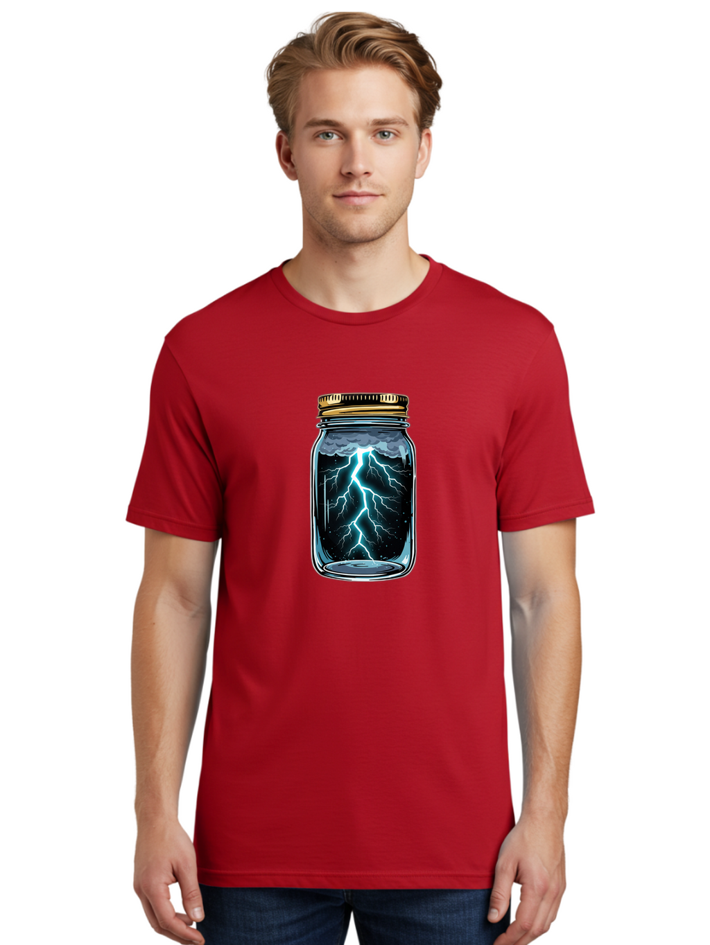 Lightning-In-A-Jar Men'S Graphic Tee, 100% Cotton, Comfortable Casual Summer Wear, Machine Washable, Vintage Camera, Old Camera, Antique Camera, Black Camera, Classic Photography, Photography Equipment, Nostalgic Device, Film Camera, Bam781
