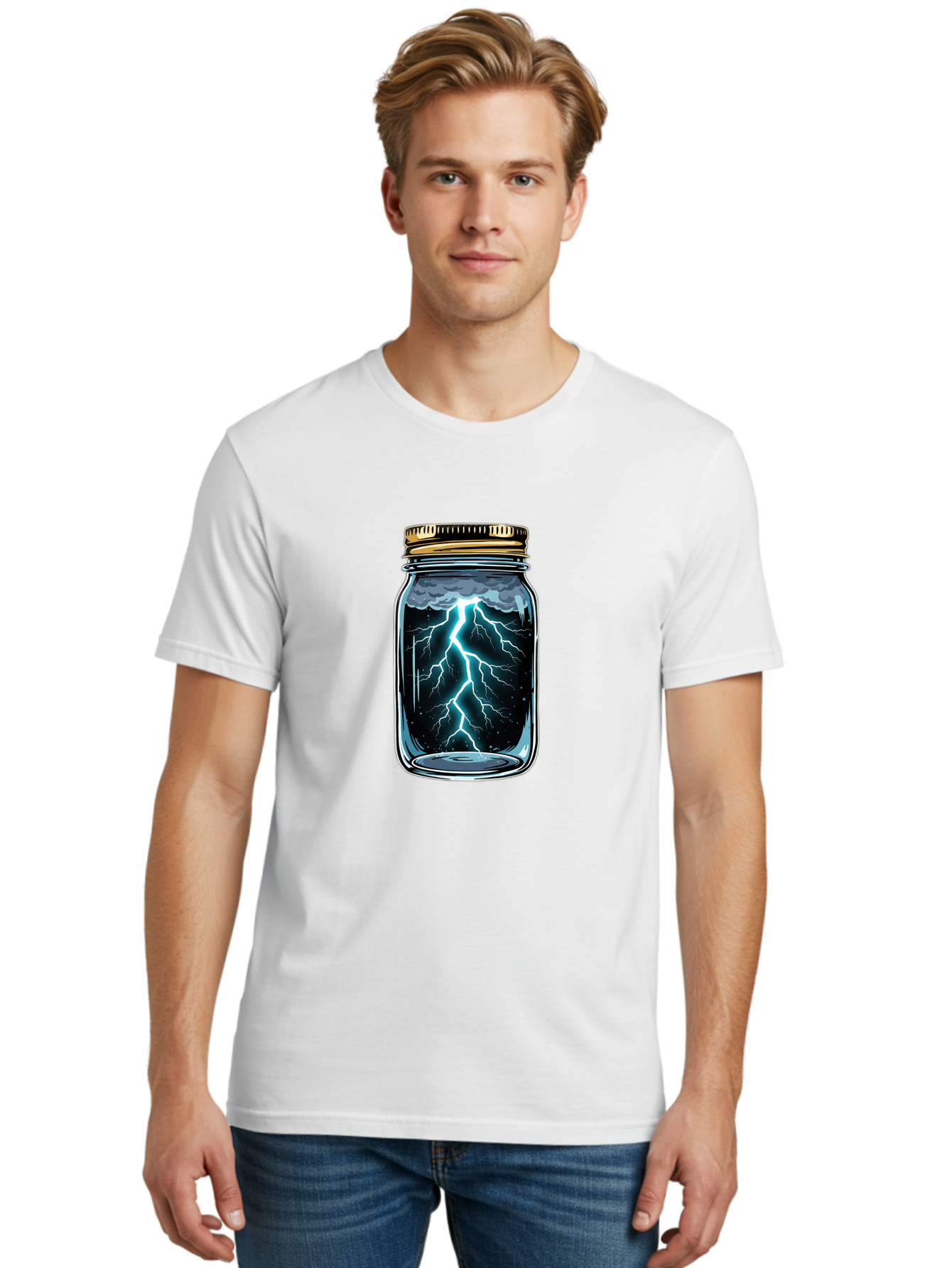 Lightning-In-A-Jar Men'S Graphic Tee, 100% Cotton, Comfortable Casual Summer Wear, Machine Washable, Vintage Camera, Old Camera, Antique Camera, Black Camera, Classic Photography, Photography Equipment, Nostalgic Device, Film Camera, Bam781