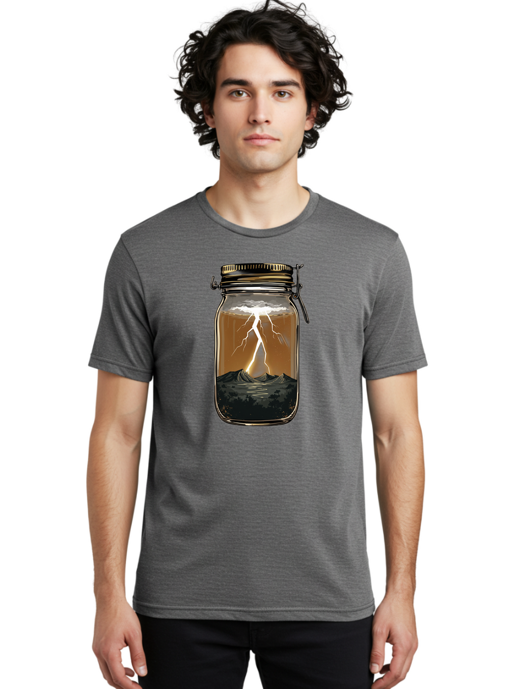 Lightning-In-Jar Men'S Graphic Tee, 100% Cotton, Comfortable Casual Summer Wear, Machine Washable, Vintage Camera, Old Camera, Antique Camera, Black Camera, Classic Photography, Photography Equipment, Nostalgic Device, Film Camera, Camera Art Bam782