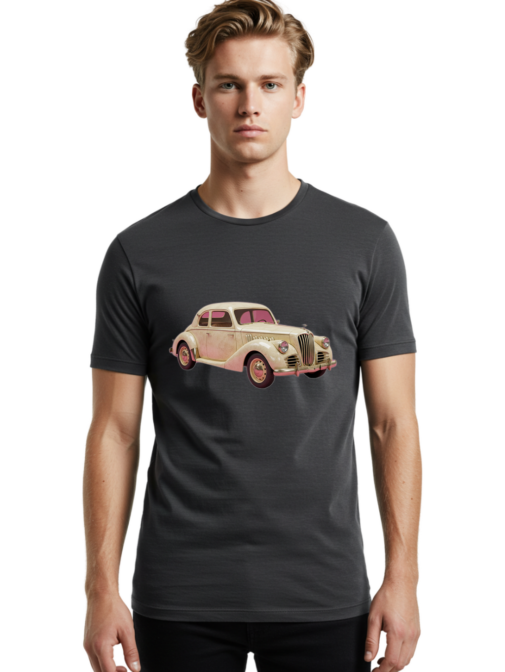 Lincoln-Zephyr Men'S Graphic Tee, 100% Cotton, Comfortable Casual Summer Wear, Machine Washable, Vintage Camera, Old Camera, Antique Camera, Black Camera, Classic Photography, Photography Equipment, Nostalgic Device, Film Camera, Camera Art Bam783