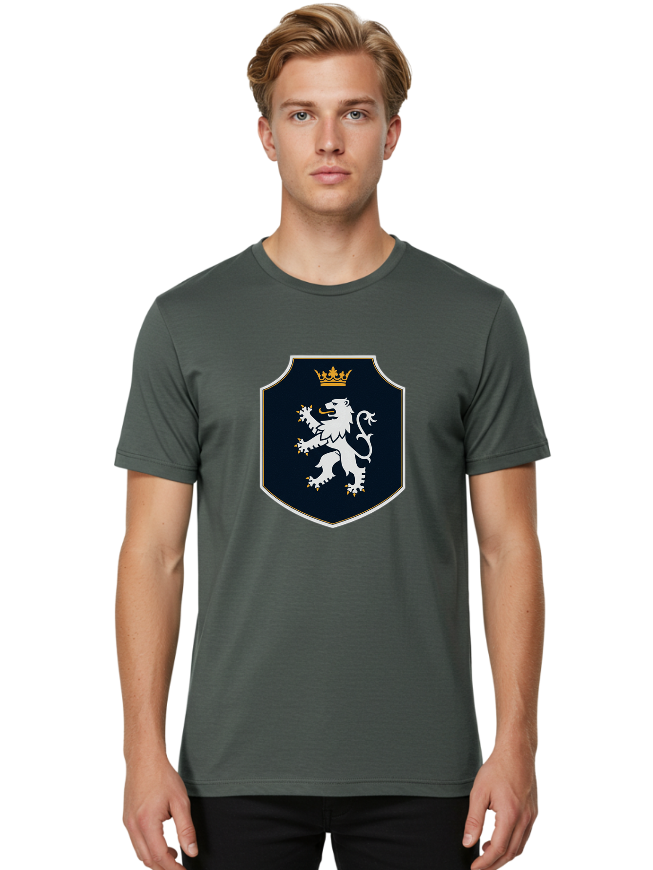 Lion-Crest Men'S Graphic Tee, 100% Cotton, Comfortable Casual Summer Wear, Machine Washable, Vintage Camera, Old Camera, Antique Camera, Black Camera, Classic Photography, Photography Equipment, Nostalgic Device, Film Camera, Camera Art Bam784