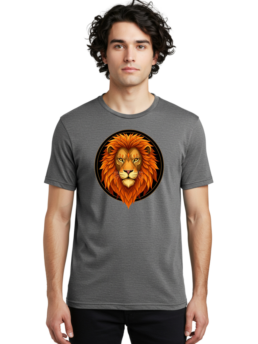 Lion-Head-Logo Men'S Graphic Tee, 100% Cotton, Comfortable Casual Summer Wear, Machine Washable, Vintage Camera, Old Camera, Antique Camera, Black Camera, Classic Photography, Photography Equipment, Nostalgic Device, Film Camera, Camera Art Bam786