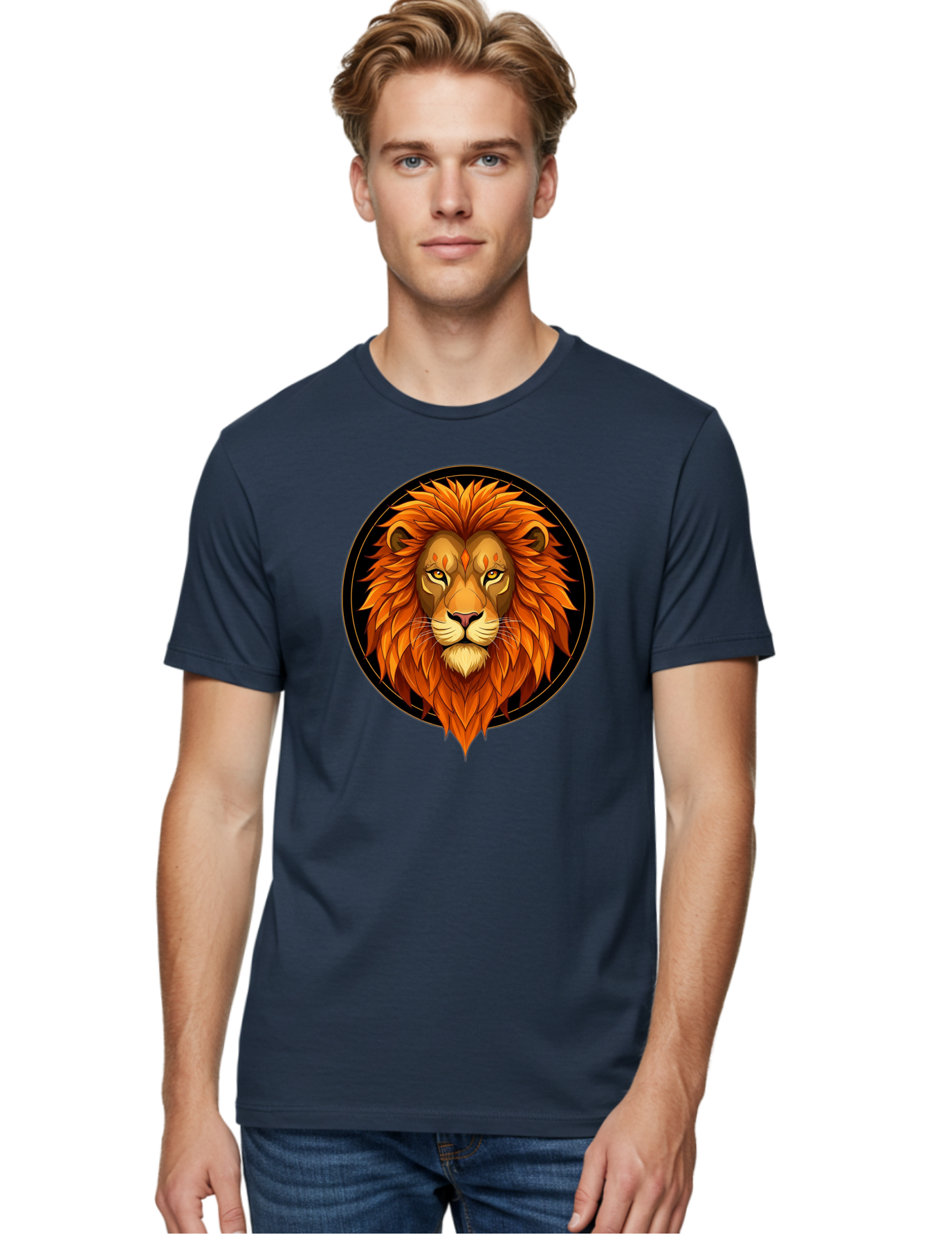 Lion-Head-Logo Men'S Graphic Tee, 100% Cotton, Comfortable Casual Summer Wear, Machine Washable, Vintage Camera, Old Camera, Antique Camera, Black Camera, Classic Photography, Photography Equipment, Nostalgic Device, Film Camera, Camera Art Bam786
