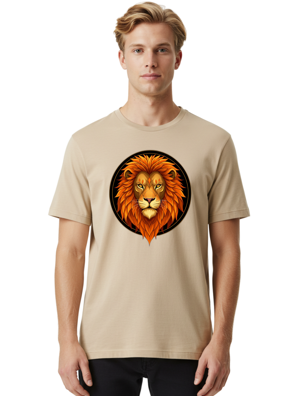 Lion-Head-Logo Men'S Graphic Tee, 100% Cotton, Comfortable Casual Summer Wear, Machine Washable, Vintage Camera, Old Camera, Antique Camera, Black Camera, Classic Photography, Photography Equipment, Nostalgic Device, Film Camera, Camera Art Bam786