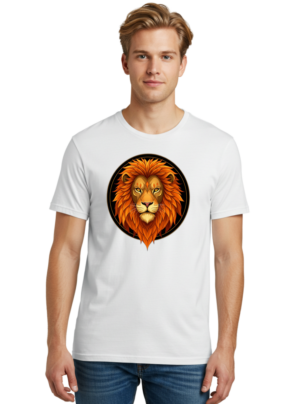 Lion-Head-Logo Men'S Graphic Tee, 100% Cotton, Comfortable Casual Summer Wear, Machine Washable, Vintage Camera, Old Camera, Antique Camera, Black Camera, Classic Photography, Photography Equipment, Nostalgic Device, Film Camera, Camera Art Bam786