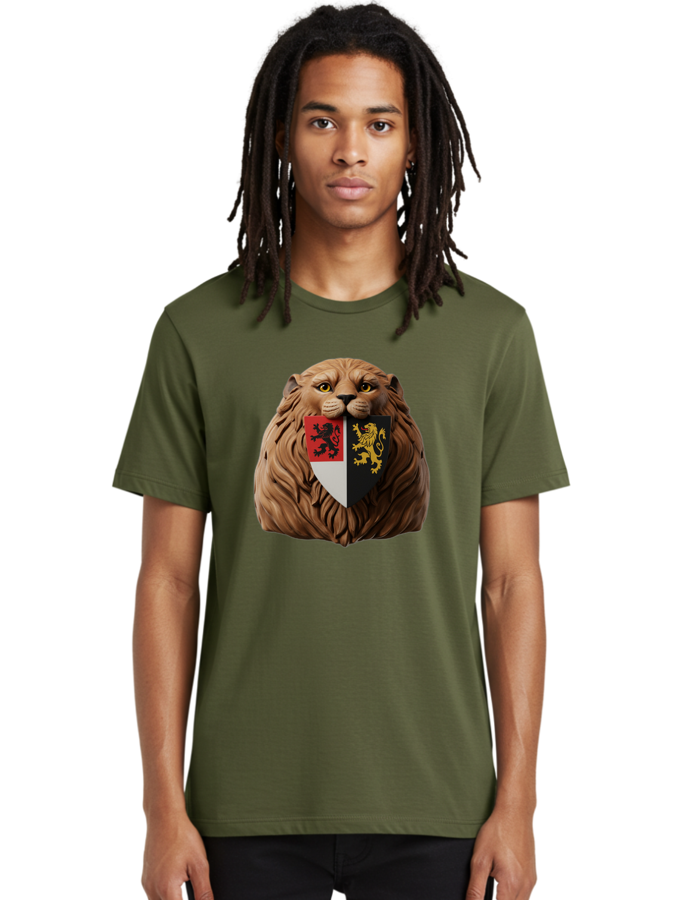 Lion-Shield-Crest Men'S Graphic Tee, 100% Cotton, Comfortable Casual Summer Wear, Machine Washable, Vintage Camera, Old Camera, Antique Camera, Black Camera, Classic Photography, Photography Equipment, Nostalgic Device, Film Camera, Camera Art Bam787