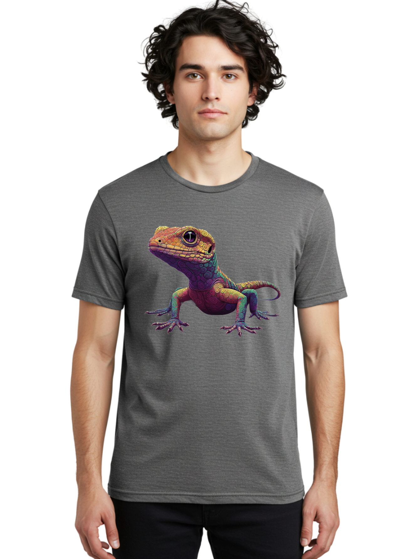 Lizard-1 Men'S Graphic Tee, 100% Cotton, Comfortable Casual Summer Wear, Machine Washable, Vintage Camera, Old Camera, Antique Camera, Black Camera, Classic Photography, Photography Equipment, Nostalgic Device, Film Camera, Camera Art Bam792