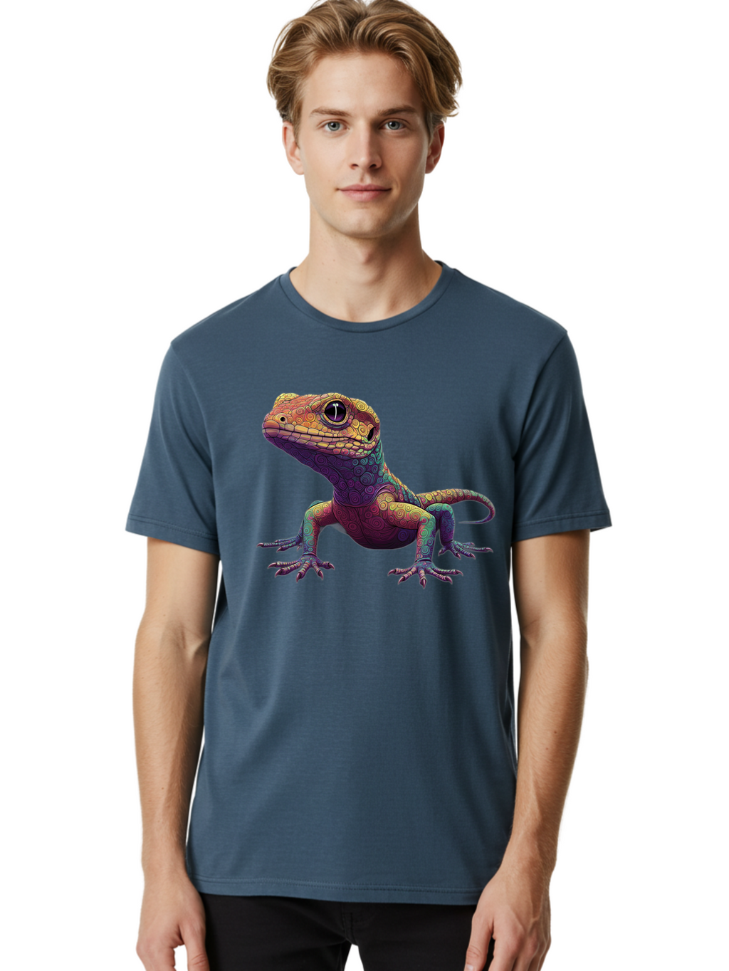 Lizard-1 Men'S Graphic Tee, 100% Cotton, Comfortable Casual Summer Wear, Machine Washable, Vintage Camera, Old Camera, Antique Camera, Black Camera, Classic Photography, Photography Equipment, Nostalgic Device, Film Camera, Camera Art Bam792