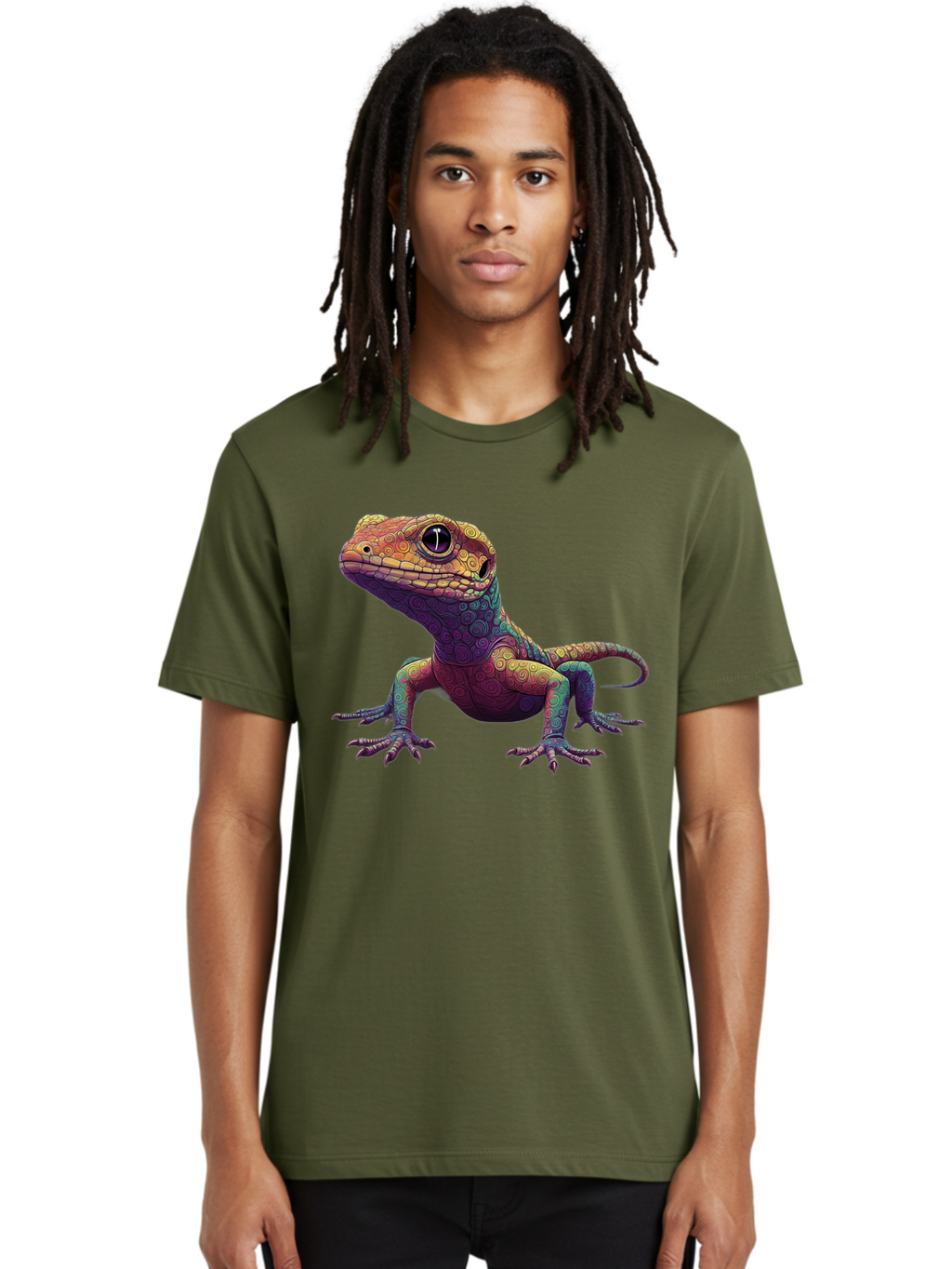 Lizard-1 Men'S Graphic Tee, 100% Cotton, Comfortable Casual Summer Wear, Machine Washable, Vintage Camera, Old Camera, Antique Camera, Black Camera, Classic Photography, Photography Equipment, Nostalgic Device, Film Camera, Camera Art Bam792