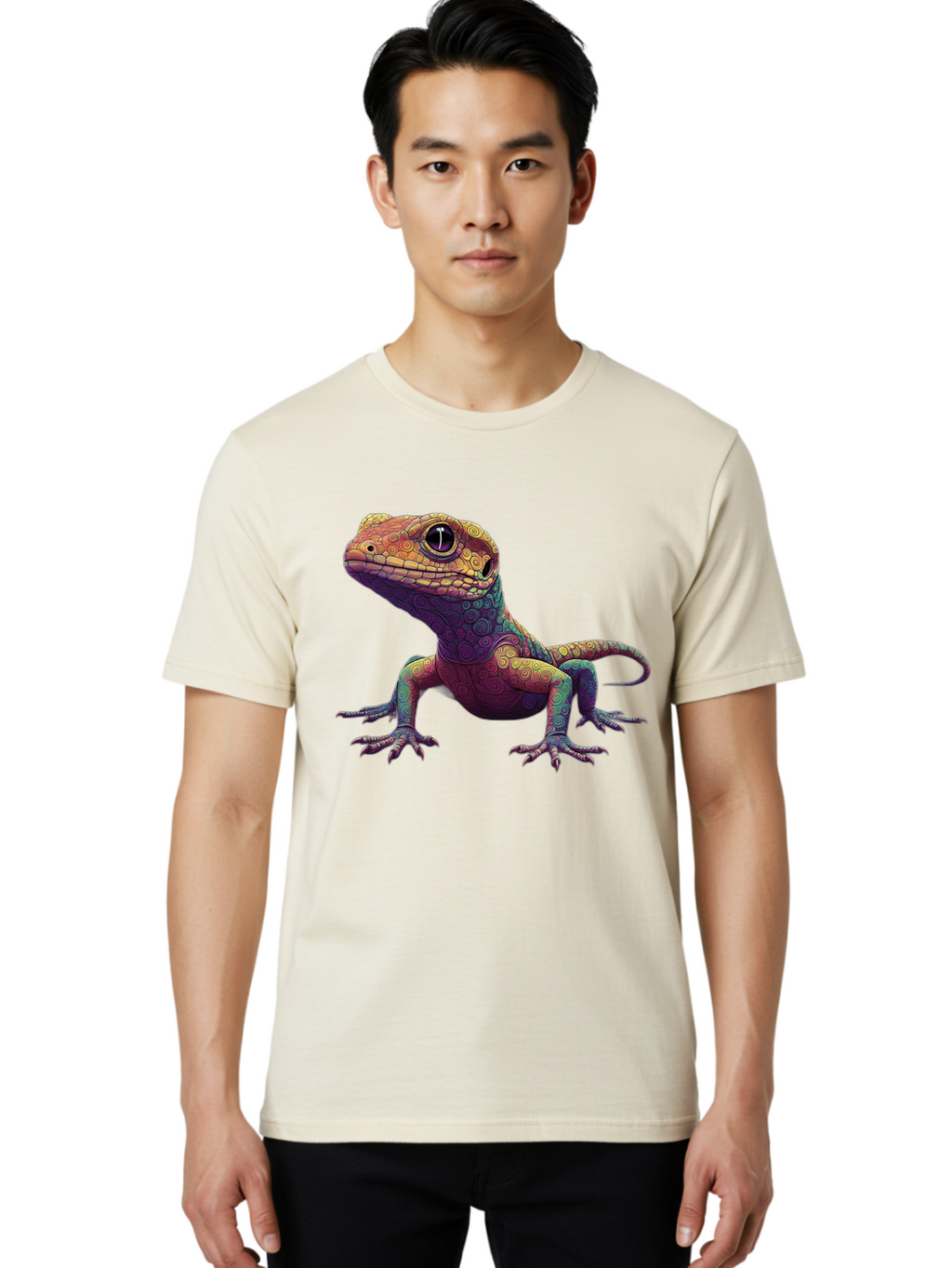 Lizard-1 Men'S Graphic Tee, 100% Cotton, Comfortable Casual Summer Wear, Machine Washable, Vintage Camera, Old Camera, Antique Camera, Black Camera, Classic Photography, Photography Equipment, Nostalgic Device, Film Camera, Camera Art Bam792