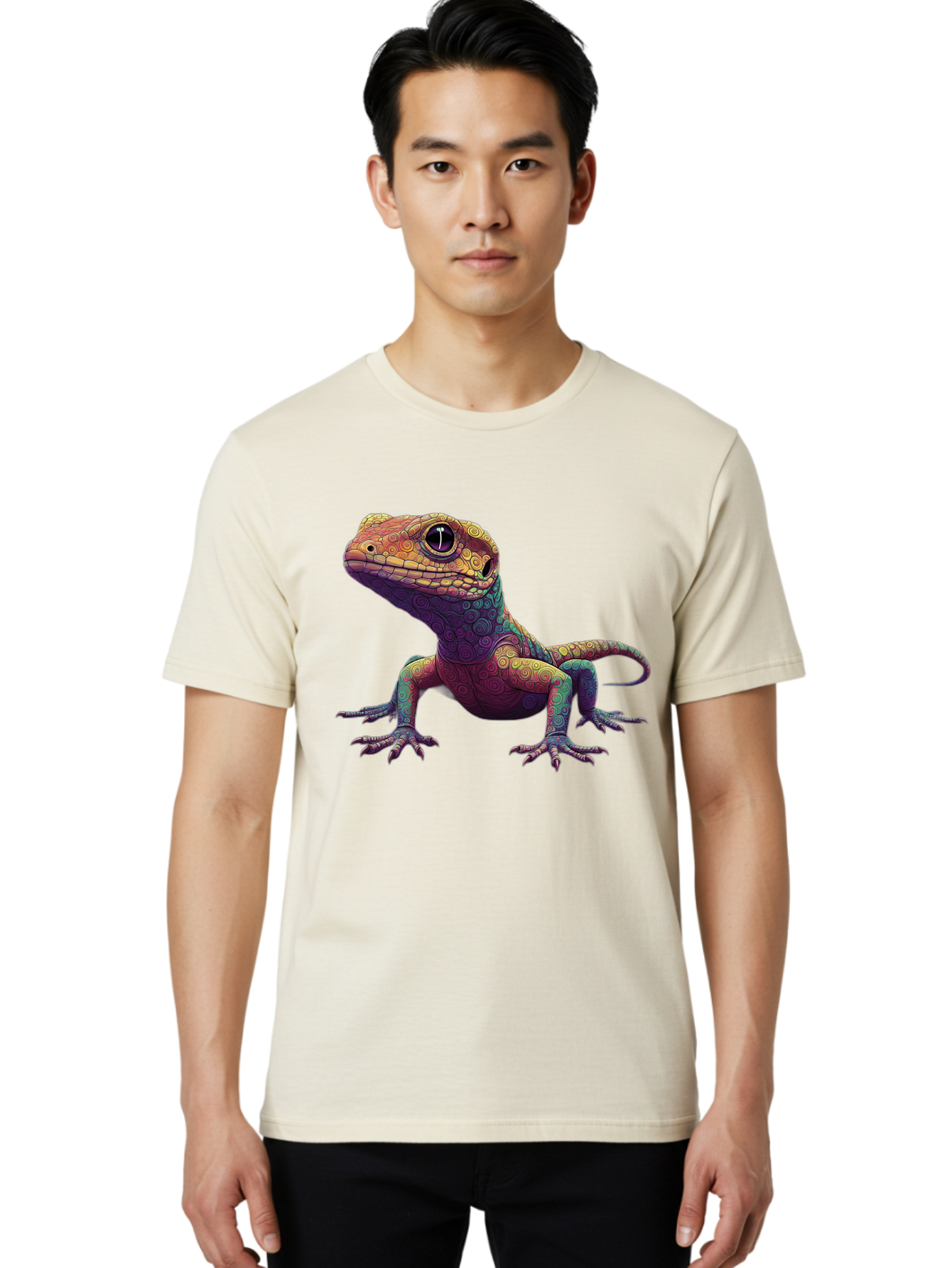 Lizard-1 Men'S Graphic Tee, 100% Cotton, Comfortable Casual Summer Wear, Machine Washable, Vintage Camera, Old Camera, Antique Camera, Black Camera, Classic Photography, Photography Equipment, Nostalgic Device, Film Camera, Camera Art Bam792