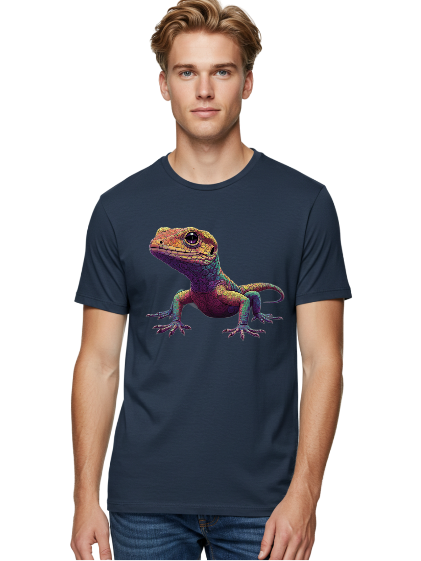 Lizard-1 Men'S Graphic Tee, 100% Cotton, Comfortable Casual Summer Wear, Machine Washable, Vintage Camera, Old Camera, Antique Camera, Black Camera, Classic Photography, Photography Equipment, Nostalgic Device, Film Camera, Camera Art Bam792