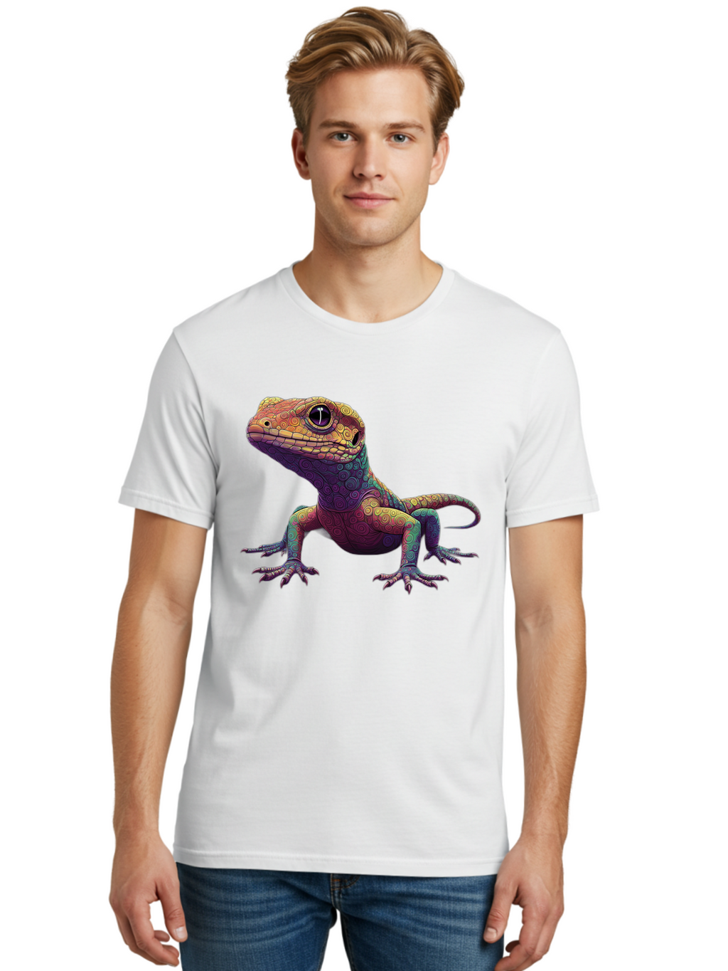 Lizard-1 Men'S Graphic Tee, 100% Cotton, Comfortable Casual Summer Wear, Machine Washable, Vintage Camera, Old Camera, Antique Camera, Black Camera, Classic Photography, Photography Equipment, Nostalgic Device, Film Camera, Camera Art Bam792