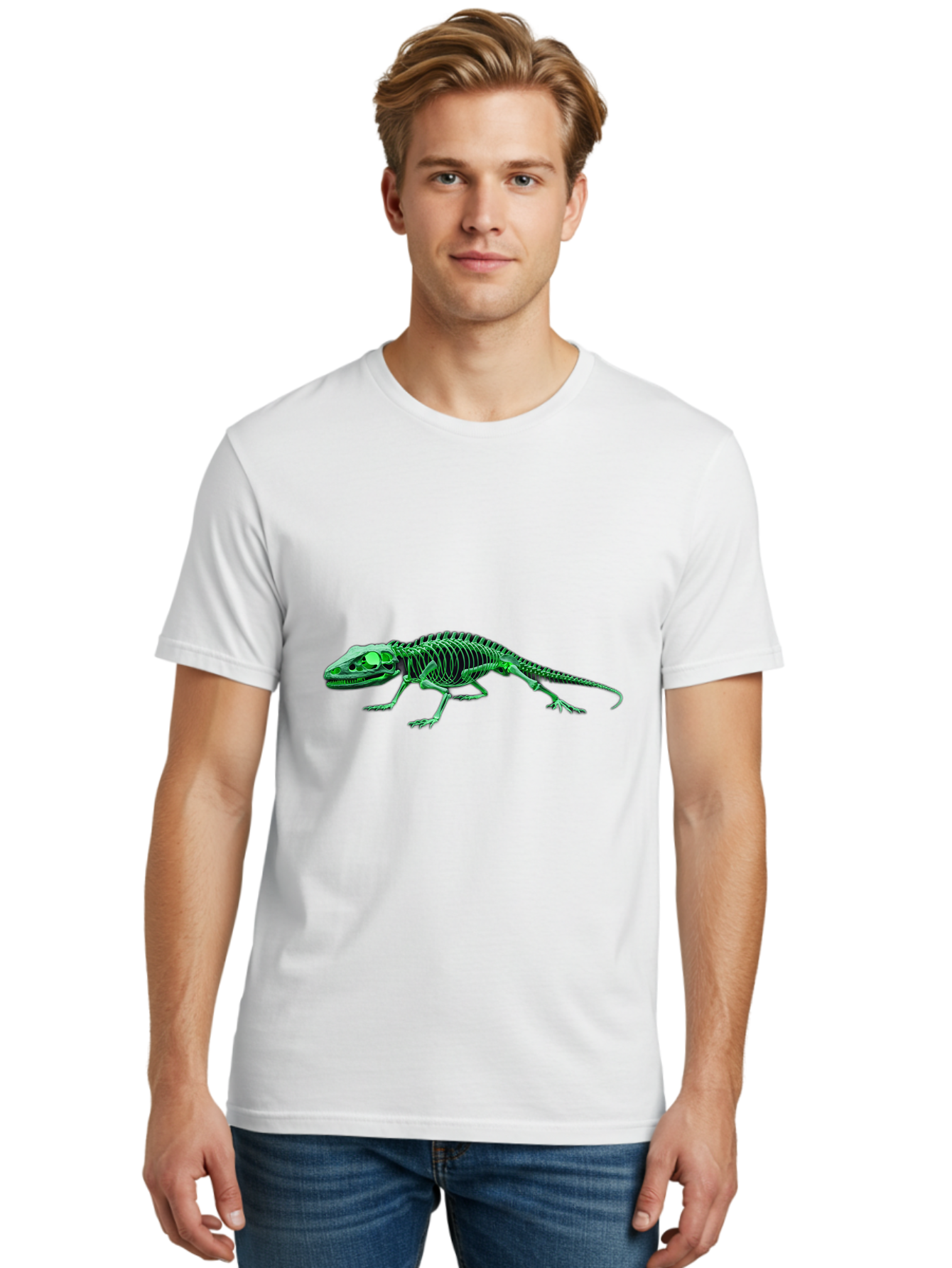 Lizard-Skeleton Men'S Graphic Tee, 100% Cotton, Comfortable Casual Summer Wear, Machine Washable, Vintage Camera, Old Camera, Antique Camera, Black Camera, Classic Photography, Photography Equipment, Nostalgic Device, Film Camera, Camera Art Bam793