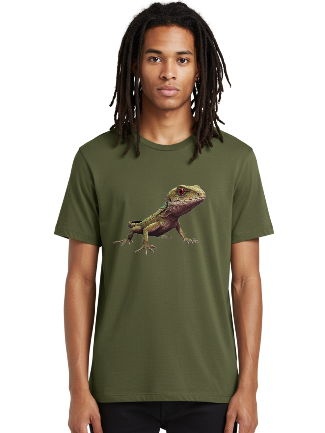 Lizard Men'S Graphic Tee, 100% Cotton, Comfortable Casual Summer Wear, Machine Washable, Vintage Camera, Old Camera, Antique Camera, Black Camera, Classic Photography, Photography Equipment, Nostalgic Device, Film Camera, Camera Art Bam795