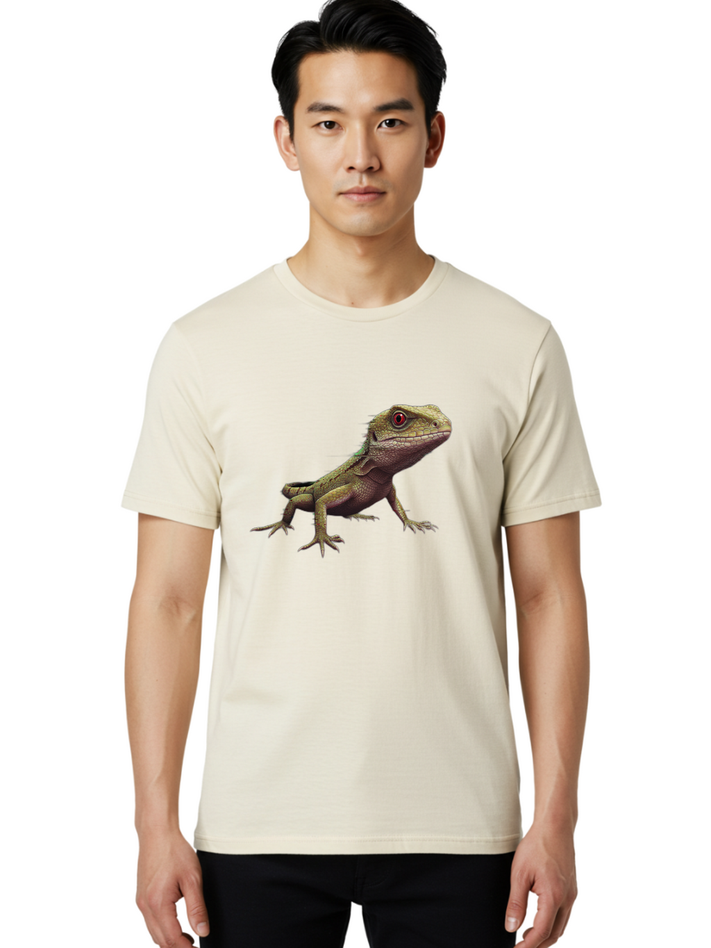 Lizard Men'S Graphic Tee, 100% Cotton, Comfortable Casual Summer Wear, Machine Washable, Vintage Camera, Old Camera, Antique Camera, Black Camera, Classic Photography, Photography Equipment, Nostalgic Device, Film Camera, Camera Art Bam795