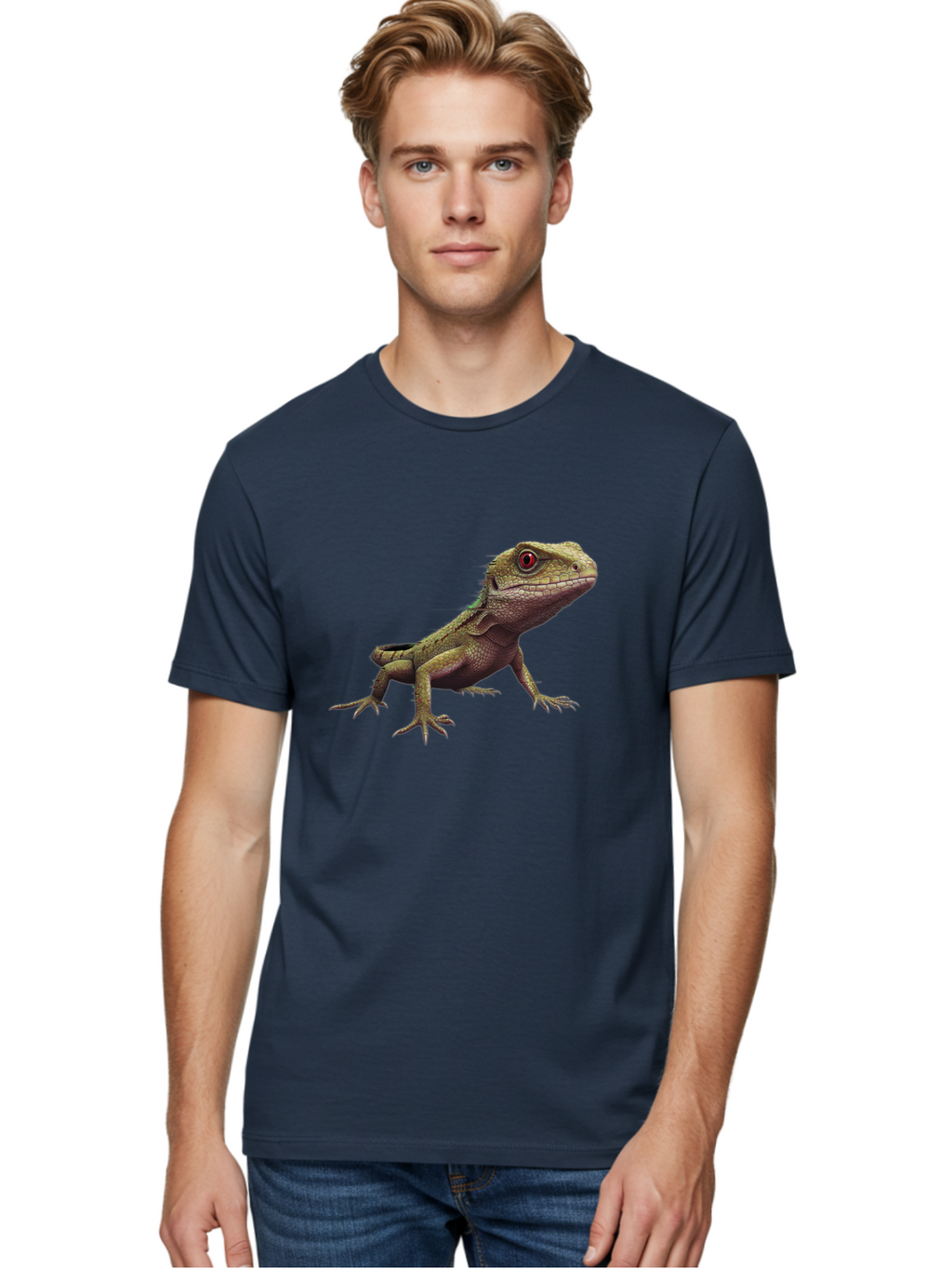 Lizard Men'S Graphic Tee, 100% Cotton, Comfortable Casual Summer Wear, Machine Washable, Vintage Camera, Old Camera, Antique Camera, Black Camera, Classic Photography, Photography Equipment, Nostalgic Device, Film Camera, Camera Art Bam795