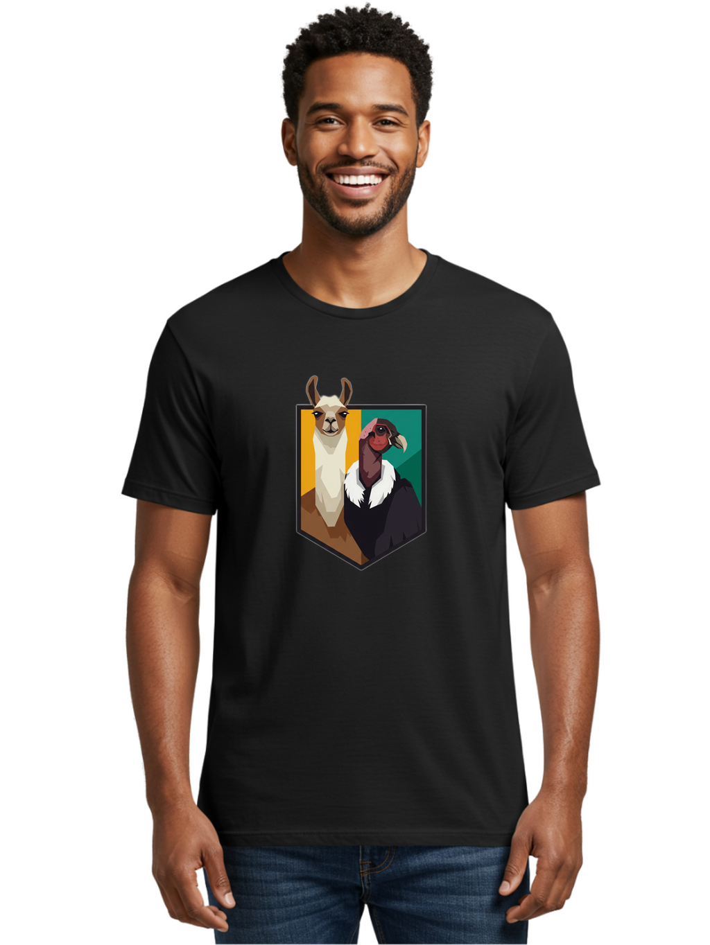Llama-And-Goat Men'S Graphic Tee, 100% Cotton, Comfortable Casual Summer Wear, Machine Washable, Vintage Camera, Old Camera, Antique Camera, Black Camera, Classic Photography, Photography Equipment, Nostalgic Device, Film Camera, Camera Art Bam796