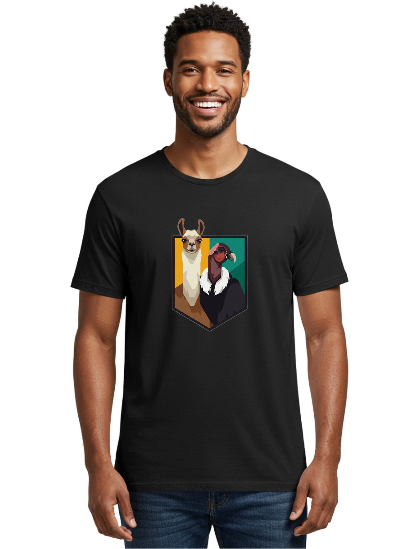 Llama-And-Goat Men'S Graphic Tee, 100% Cotton, Comfortable Casual Summer Wear, Machine Washable, Vintage Camera, Old Camera, Antique Camera, Black Camera, Classic Photography, Photography Equipment, Nostalgic Device, Film Camera, Camera Art Bam796