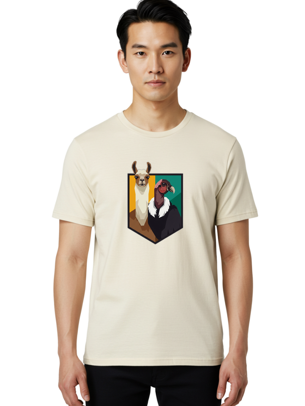 Llama-And-Goat Men'S Graphic Tee, 100% Cotton, Comfortable Casual Summer Wear, Machine Washable, Vintage Camera, Old Camera, Antique Camera, Black Camera, Classic Photography, Photography Equipment, Nostalgic Device, Film Camera, Camera Art Bam796