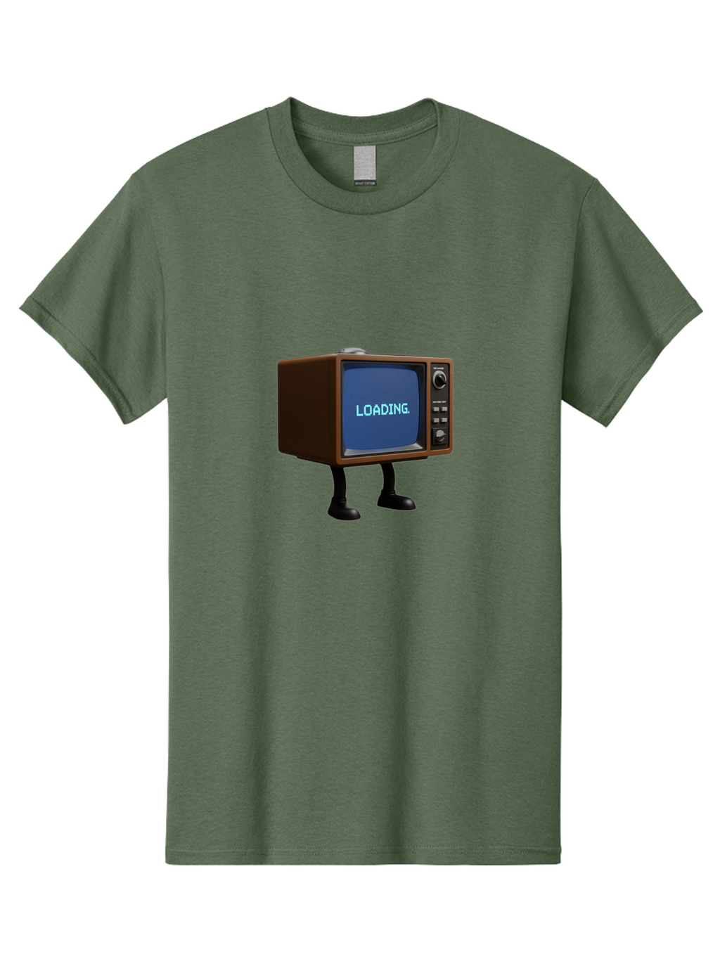 Loading-Tv Men'S Graphic Tee, 100% Cotton, Comfortable Casual Summer Wear, Machine Washable, Vintage Camera, Old Camera, Antique Camera, Black Camera, Classic Photography, Photography Equipment, Nostalgic Device, Film Camera, Camera Art Bam797