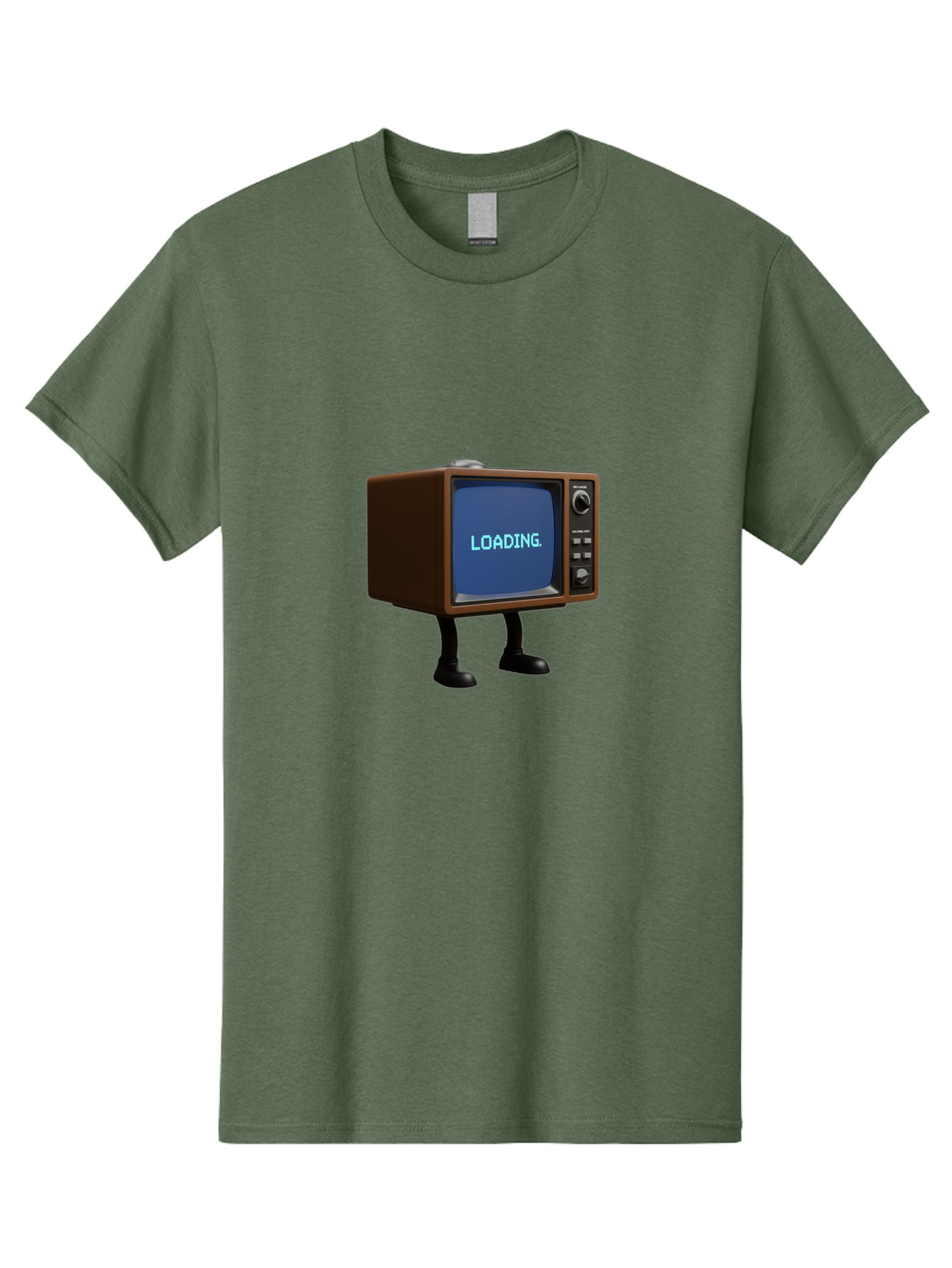 Loading-Tv Men'S Graphic Tee, 100% Cotton, Comfortable Casual Summer Wear, Machine Washable, Vintage Camera, Old Camera, Antique Camera, Black Camera, Classic Photography, Photography Equipment, Nostalgic Device, Film Camera, Camera Art Bam797