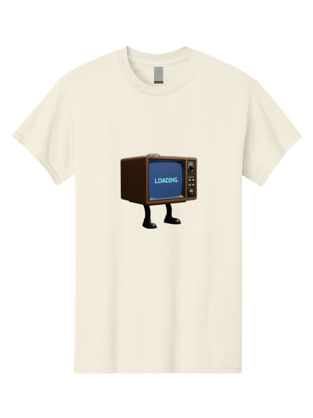 Loading-Tv Men'S Graphic Tee, 100% Cotton, Comfortable Casual Summer Wear, Machine Washable, Vintage Camera, Old Camera, Antique Camera, Black Camera, Classic Photography, Photography Equipment, Nostalgic Device, Film Camera, Camera Art Bam797