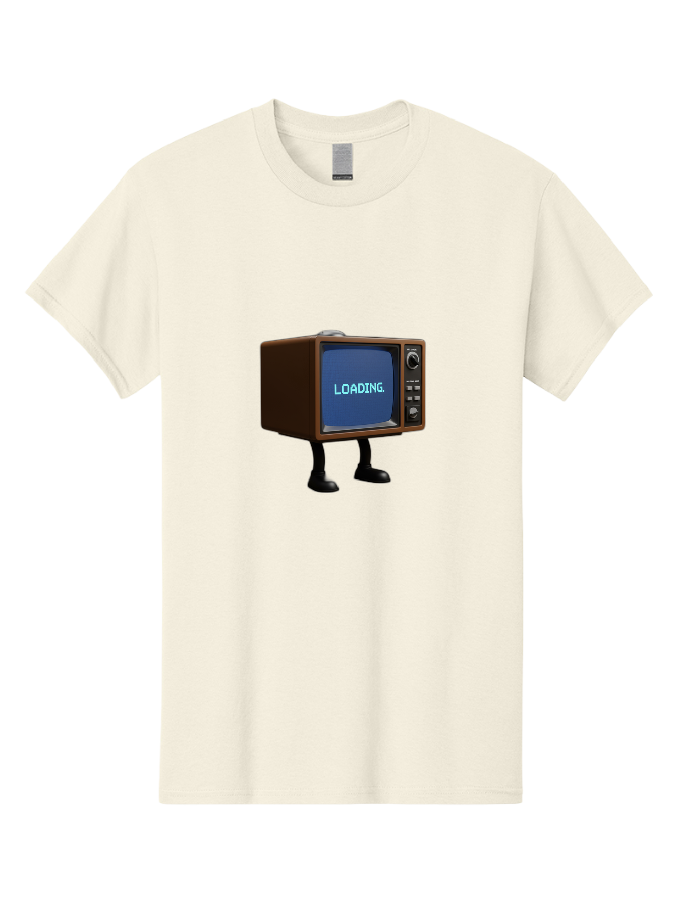 Loading-Tv Men'S Graphic Tee, 100% Cotton, Comfortable Casual Summer Wear, Machine Washable, Vintage Camera, Old Camera, Antique Camera, Black Camera, Classic Photography, Photography Equipment, Nostalgic Device, Film Camera, Camera Art Bam797