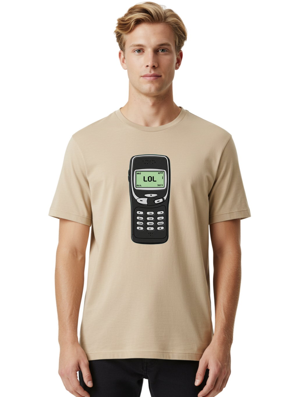 Lol-Phone-1 Men'S Graphic Tee, 100% Cotton, Comfortable Casual Summer Wear, Machine Washable, Vintage Camera, Old Camera, Antique Camera, Black Camera, Classic Photography, Photography Equipment, Nostalgic Device, Film Camera, Camera Art Bam805
